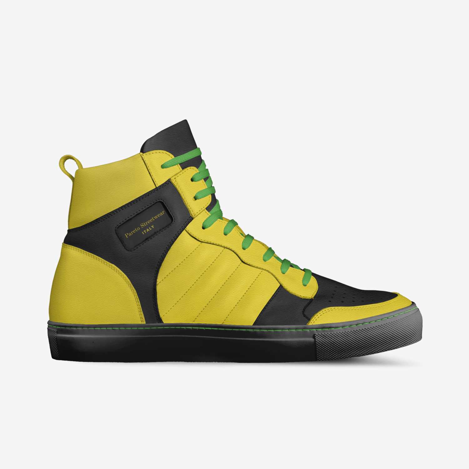 Pareto Streetwear custom made in Italy shoes by Jeffrey Thomas | Side view