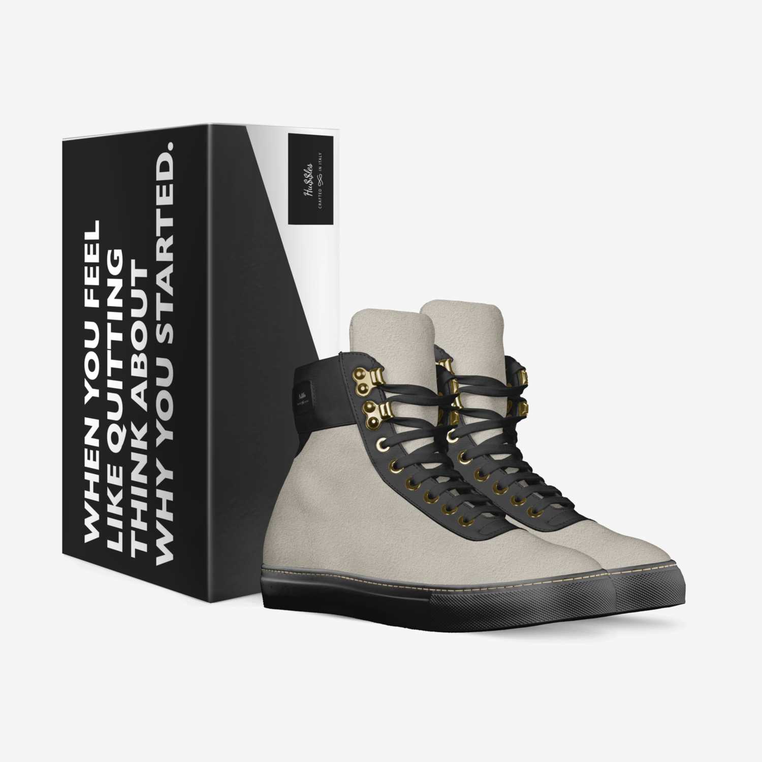 Hu$$les custom made in Italy shoes by Maygan Johnson | Box view