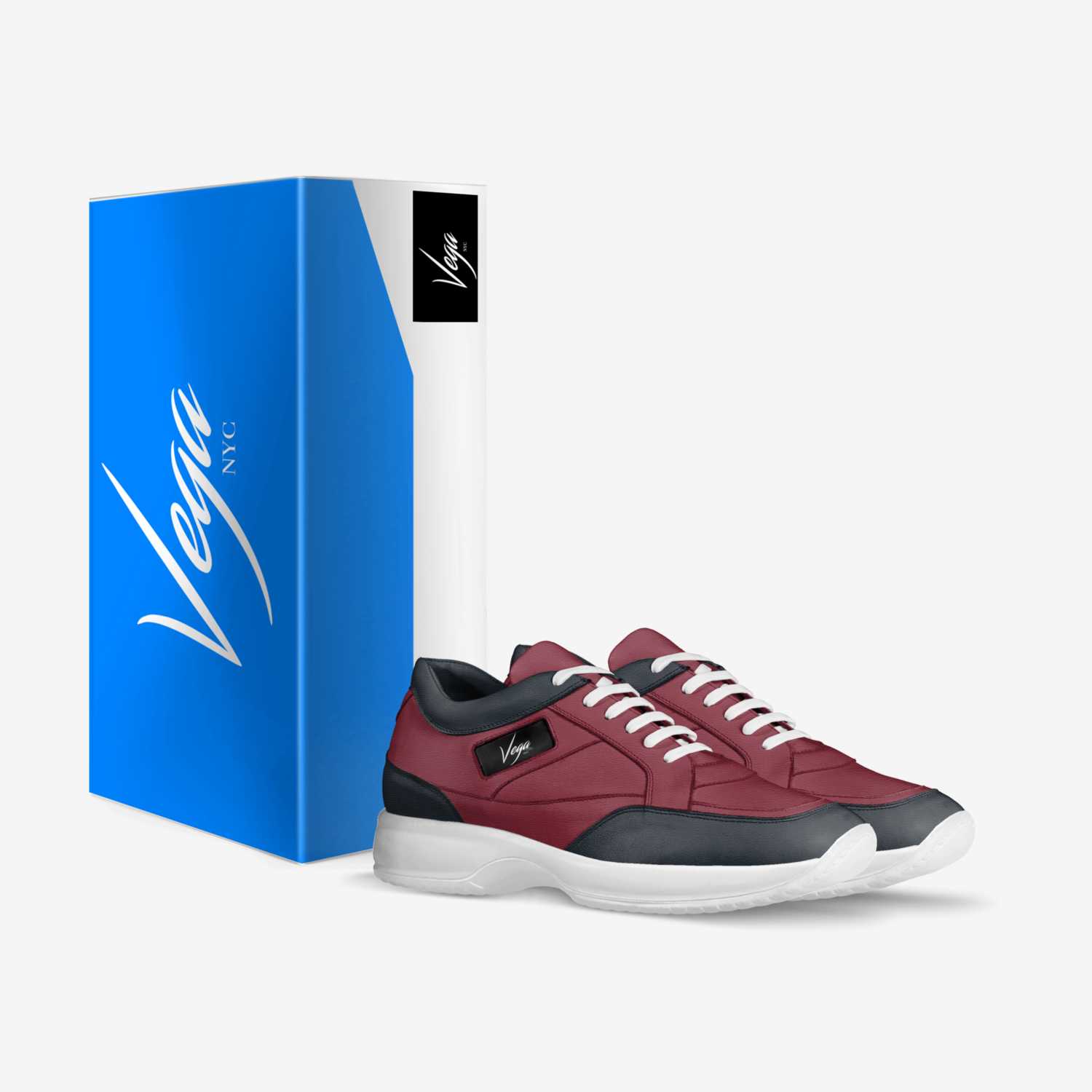 V1 PRO : RED/WHITE custom made in Italy shoes by Vega Nyc | Box view