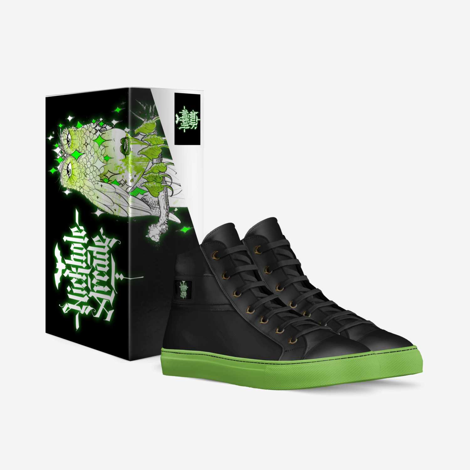 ghost hunt custom made in Italy shoes by Nickhole Arcade | Box view