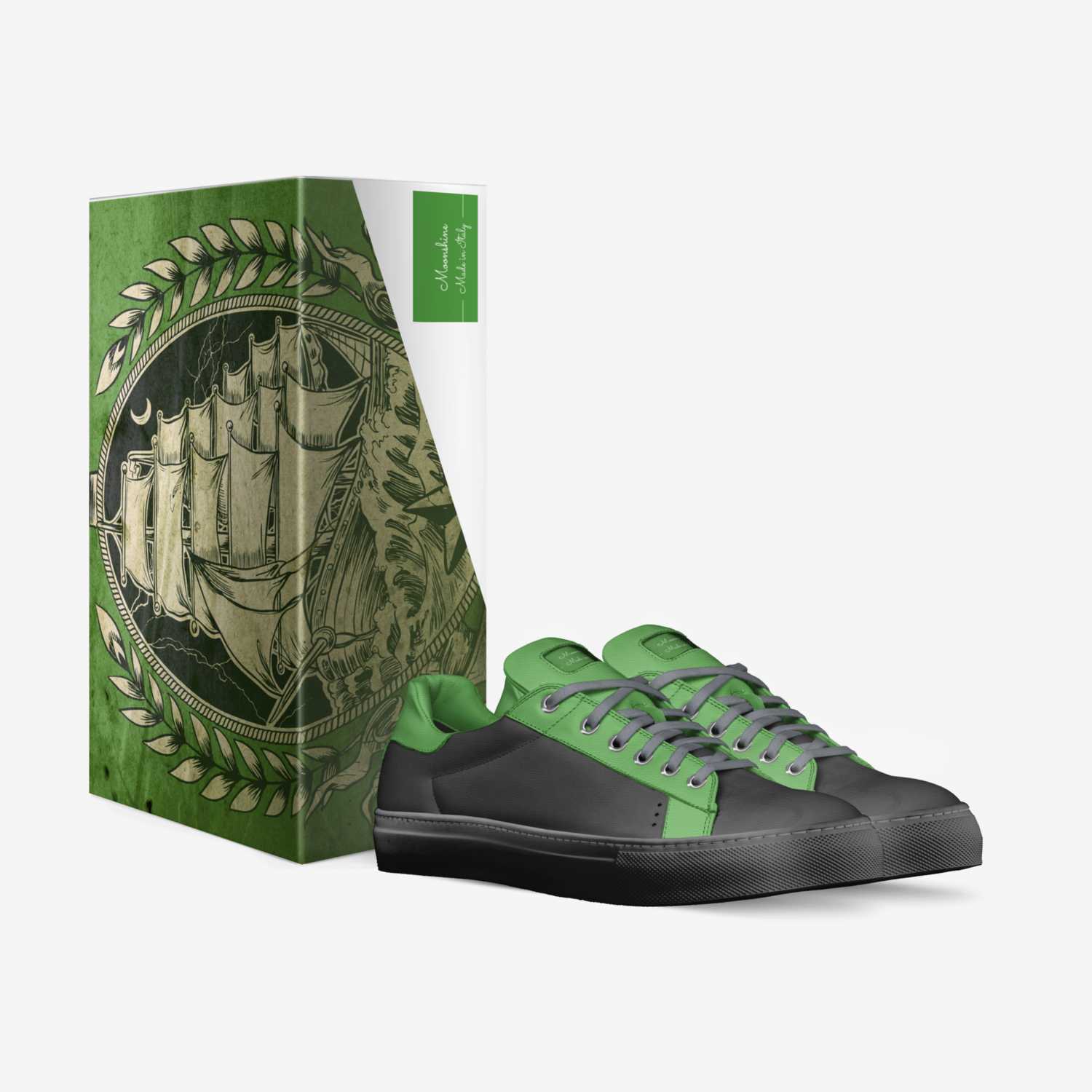 Moon something out custom made in Italy shoes by Benjamin Klinger | Box view