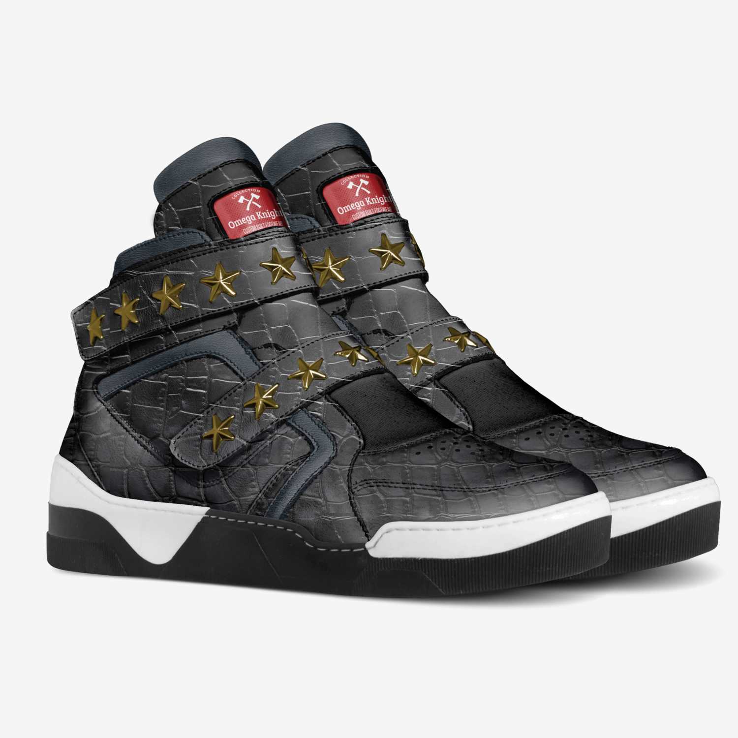 Omega Knights custom made in Italy shoes by Ad Selders | Double view