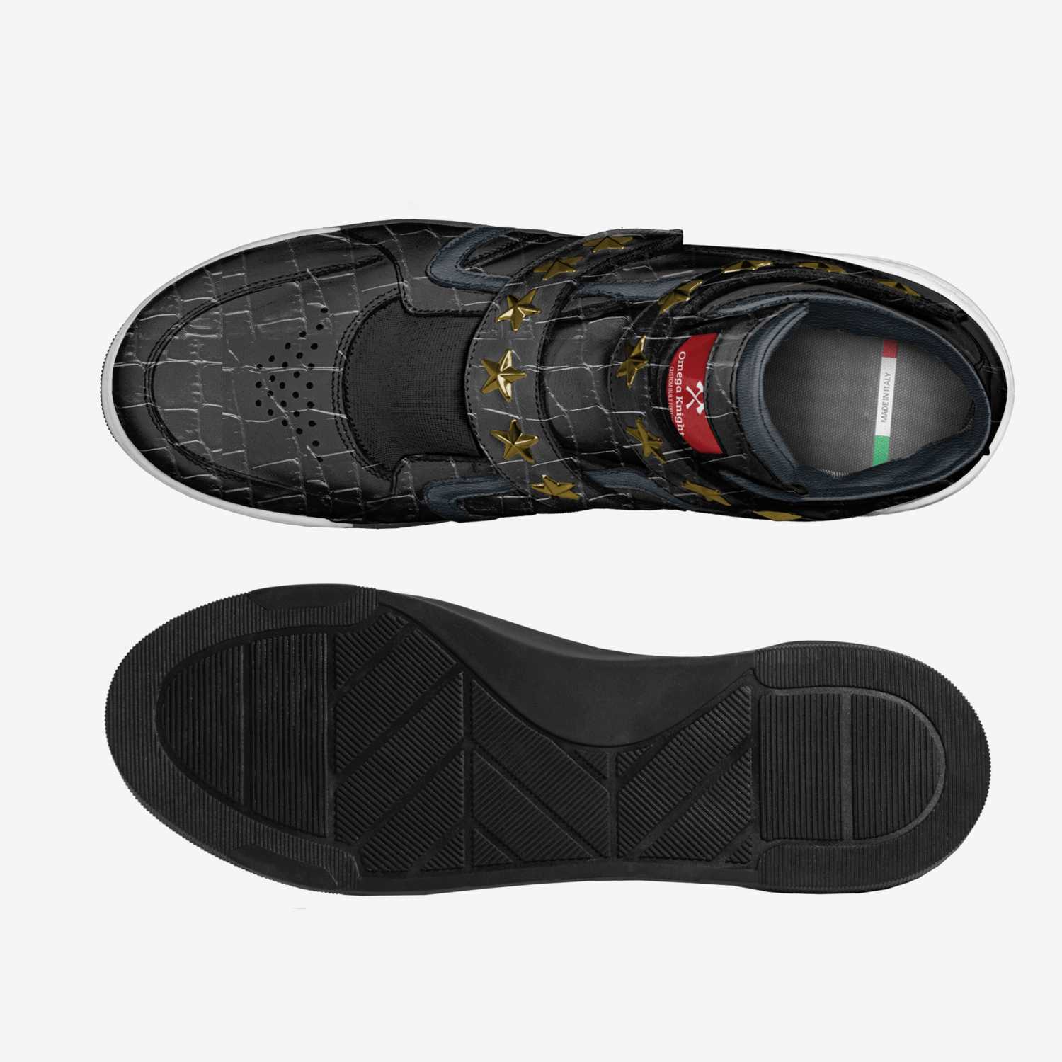 Omega Knights custom made in Italy shoes by Ad Selders | Top view
