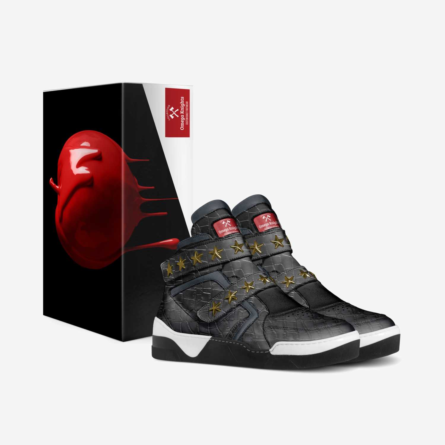 Omega Knights custom made in Italy shoes by Ad Selders | Box view