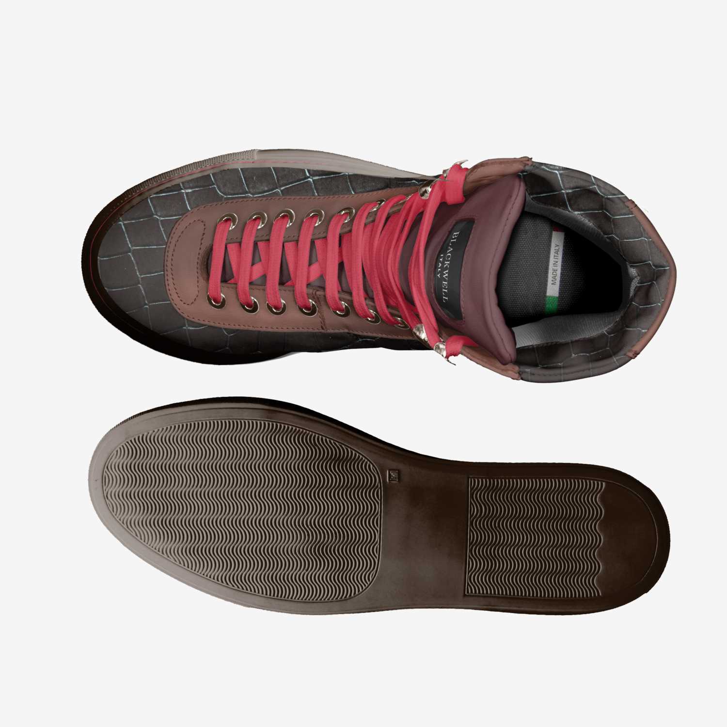 Red Dragon custom made in Italy shoes by Lawrence D. Blackwell | Top view