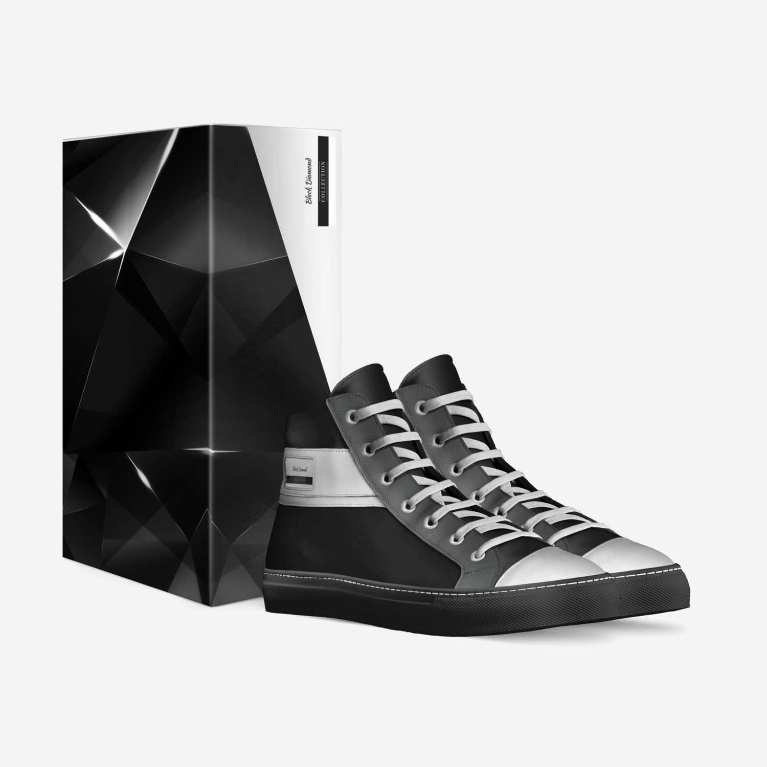 Black Diamond  custom made in Italy shoes by Lakitia Guy | Box view