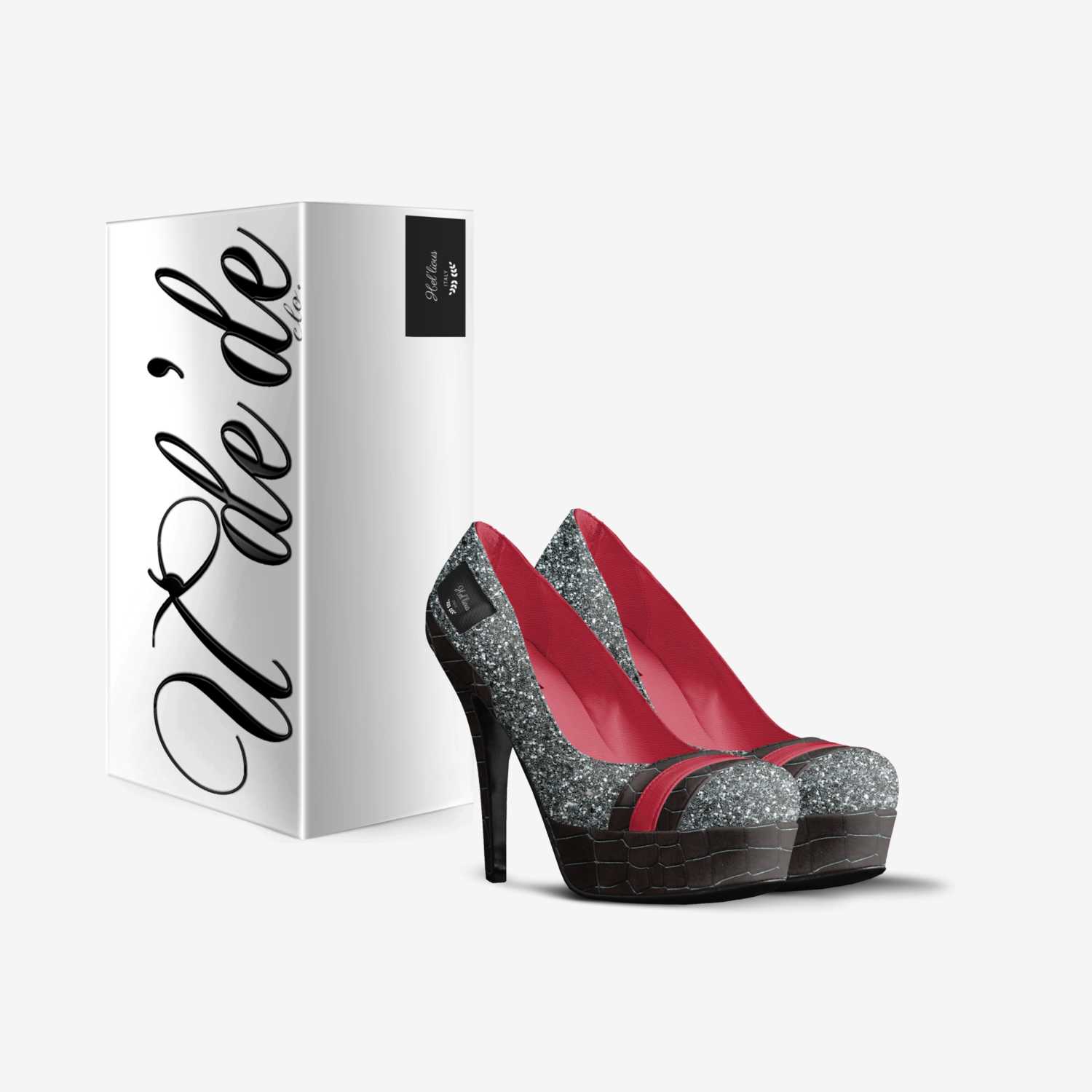 U'DE'DE Hel'lious custom made in Italy shoes by Demaria Simmons | Box view