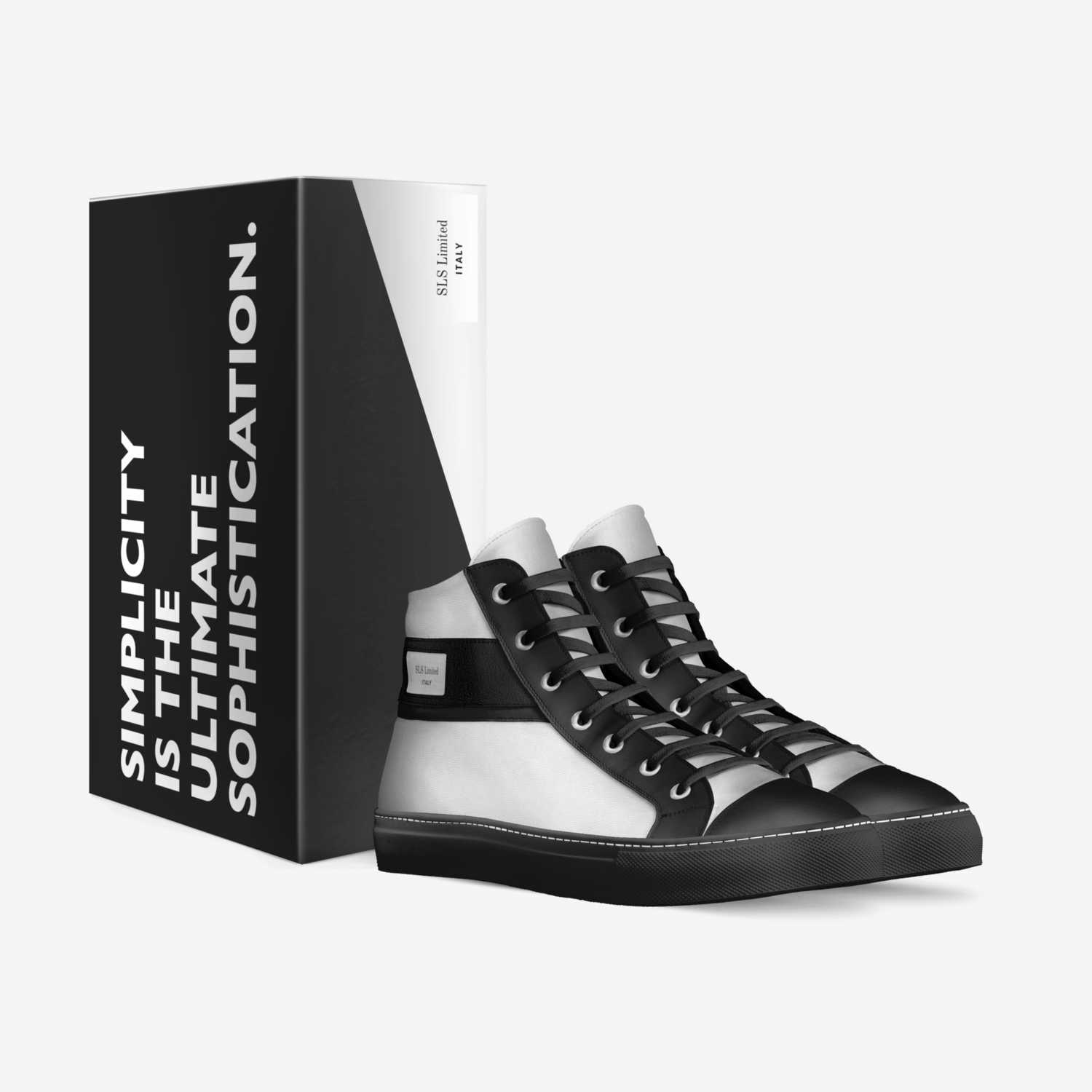 Tuxedo Hi-Top WHT custom made in Italy shoes by Stefan L. Smith | Box view