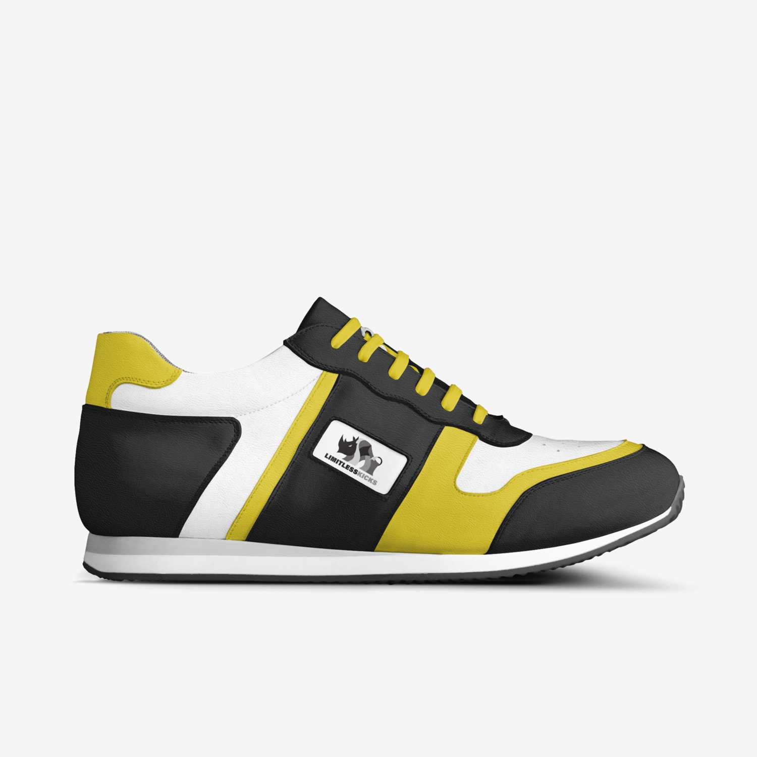 Limitless Yinzer custom made in Italy shoes by Limitless Kicks | Side view