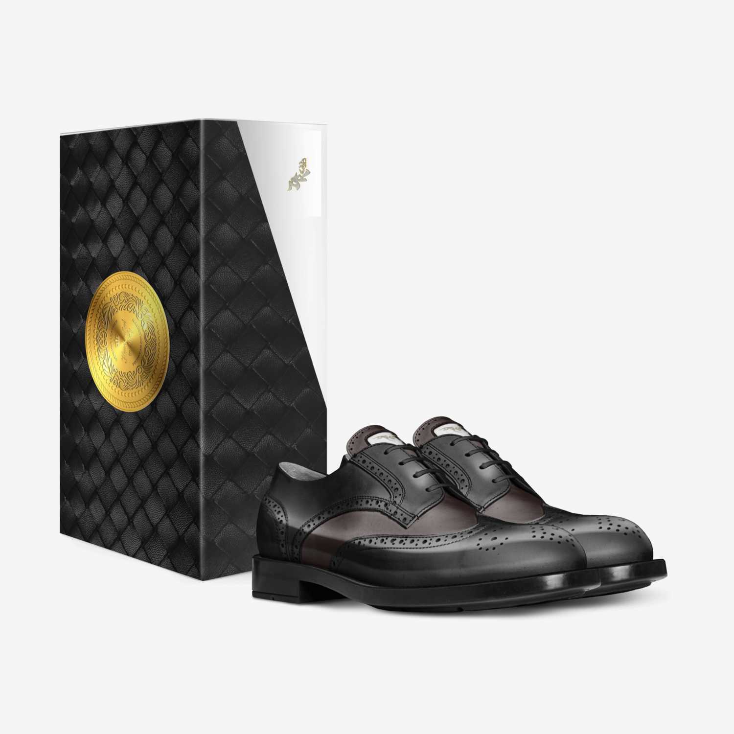 B Real Black King custom made in Italy shoes by Brian Lee | Box view