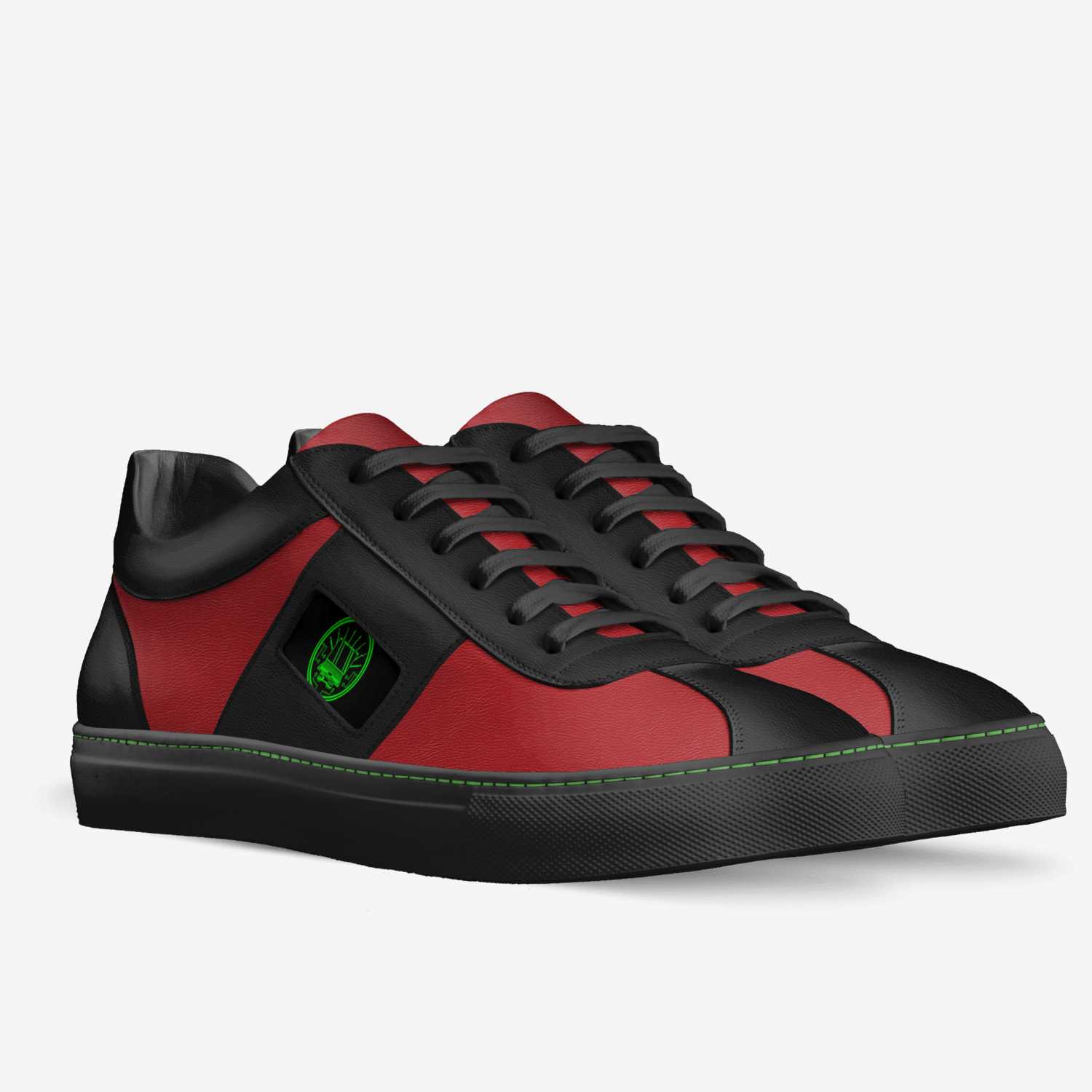 HackAttack Red custom made in Italy shoes by Kat Valentine | Double view