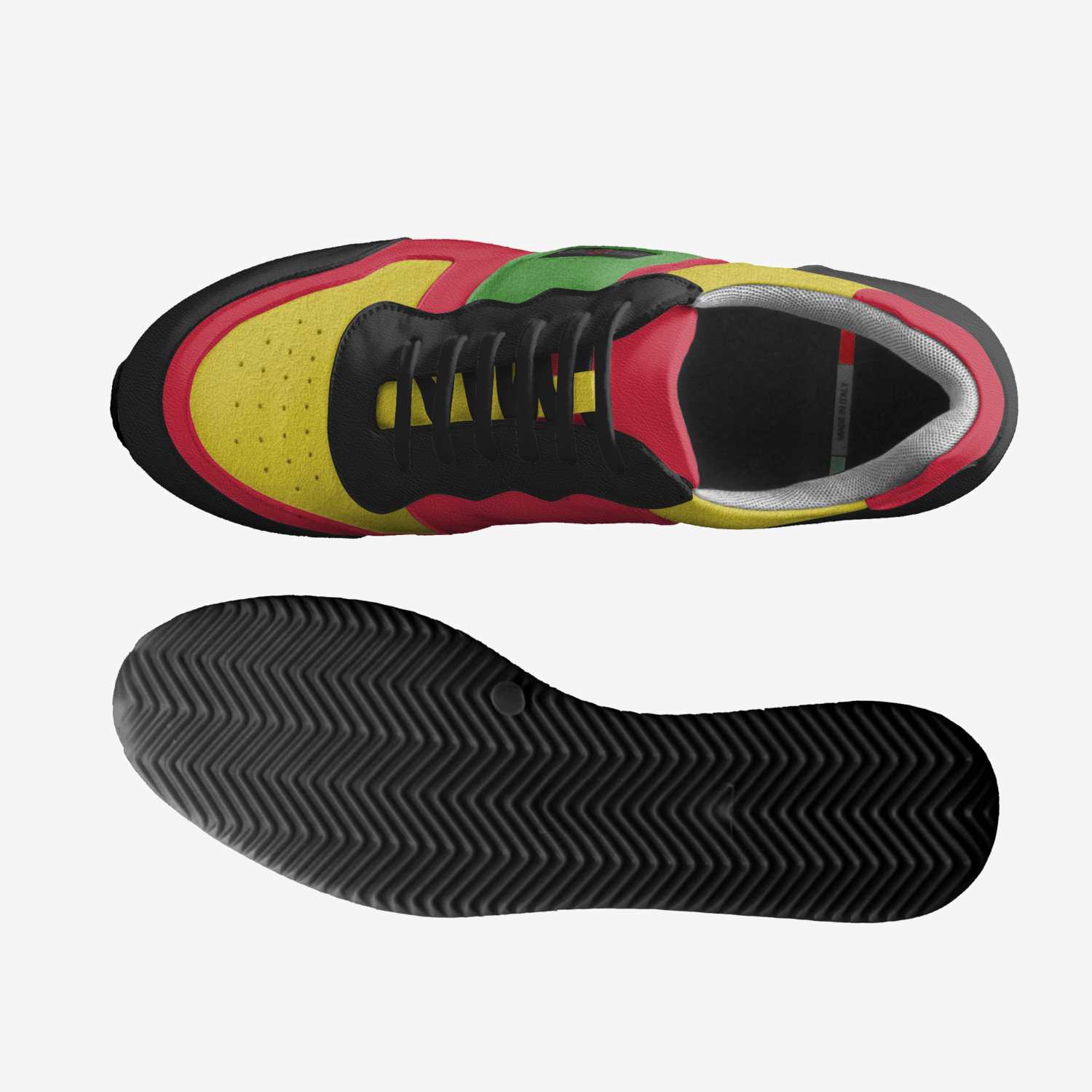 Cool Runnings custom made in Italy shoes by Yaritza Lozano | Top view