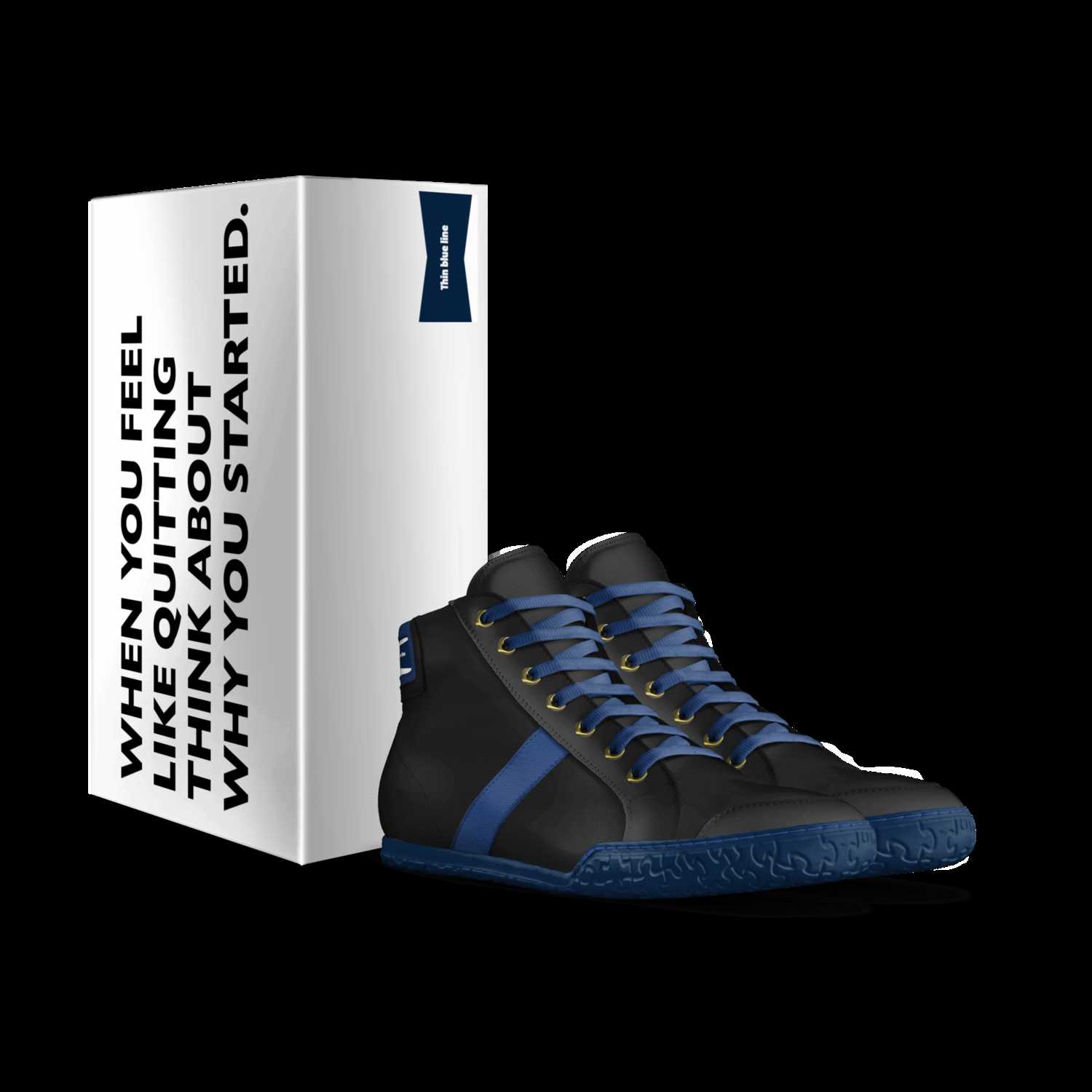 Thin blue line shoe store