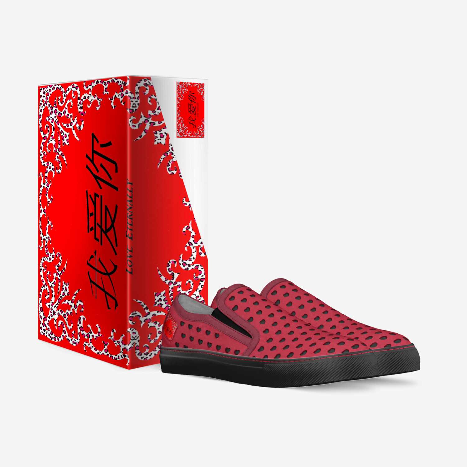 Wo Ai Ni Red custom made in Italy shoes by Aomoji Kei | Box view