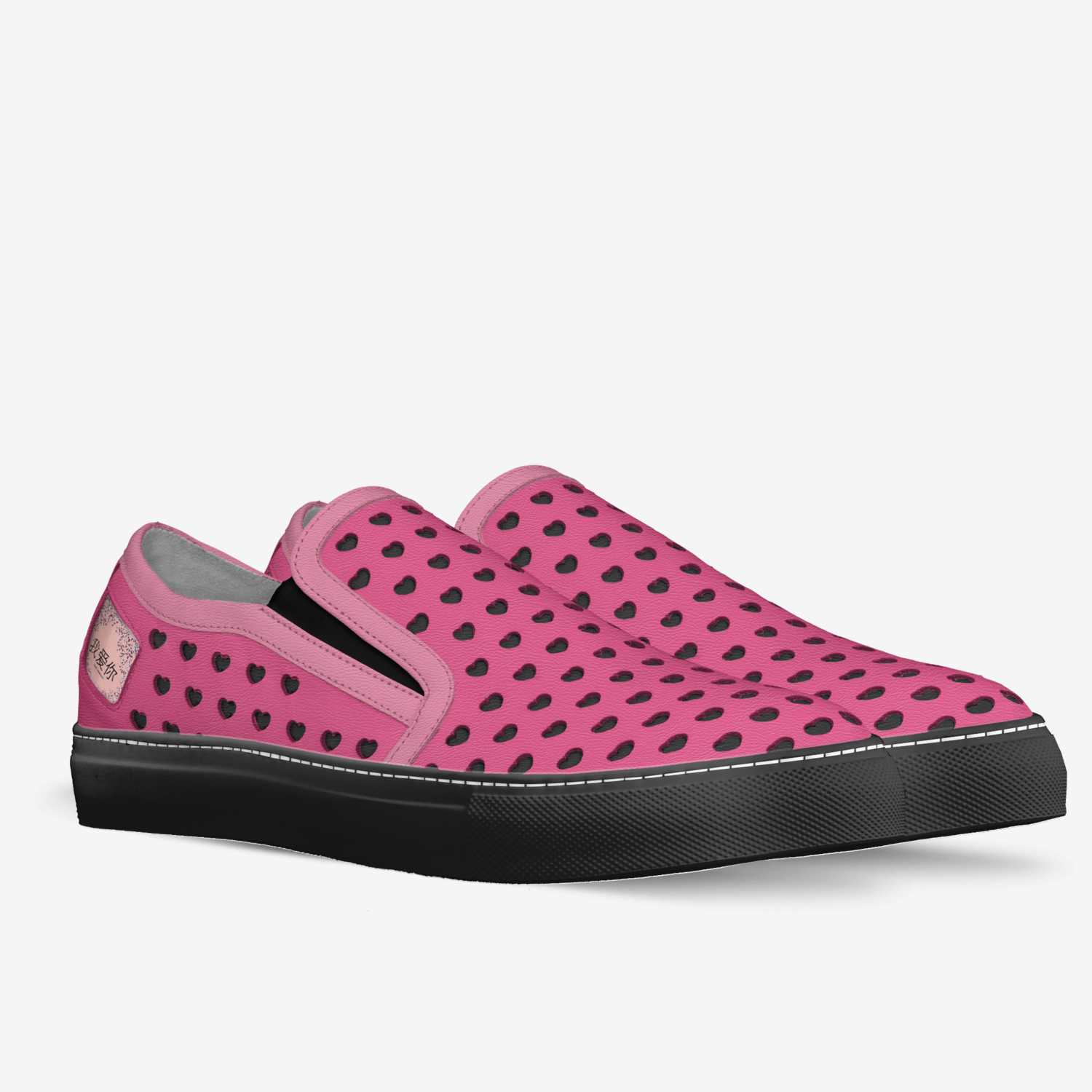 Wo Ai Ni Pink custom made in Italy shoes by Aomoji Kei | Double view