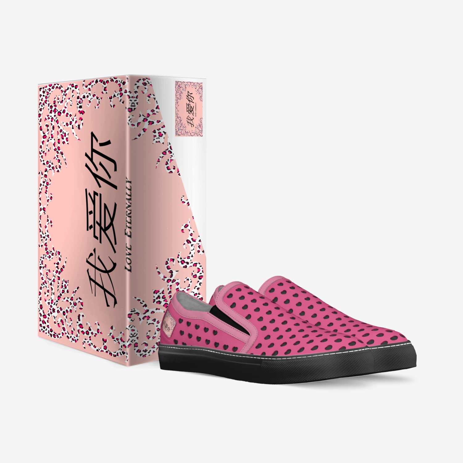Wo Ai Ni Pink custom made in Italy shoes by Aomoji Kei | Box view
