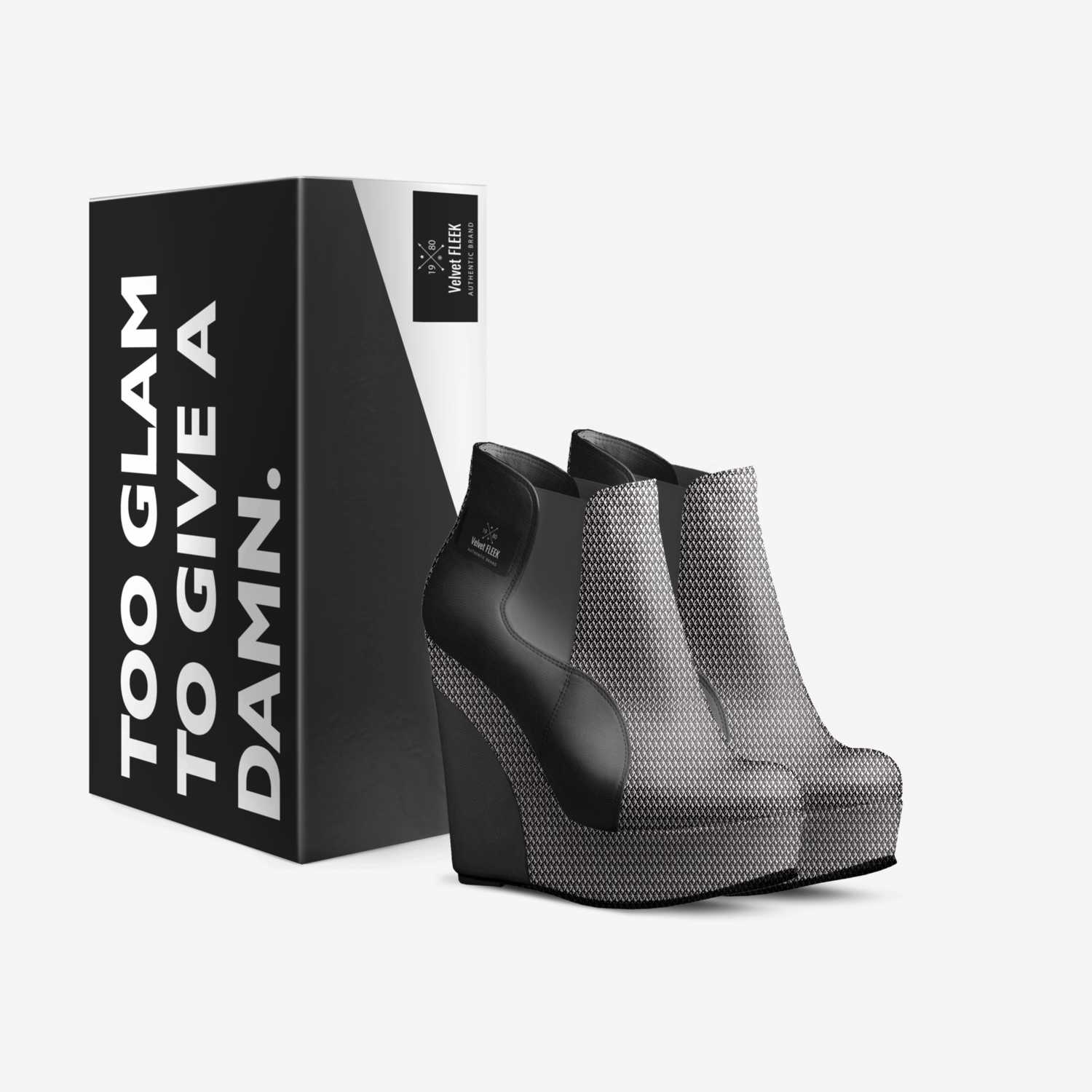 Velvet FLEEK custom made in Italy shoes by Shantae Esannason | Box view