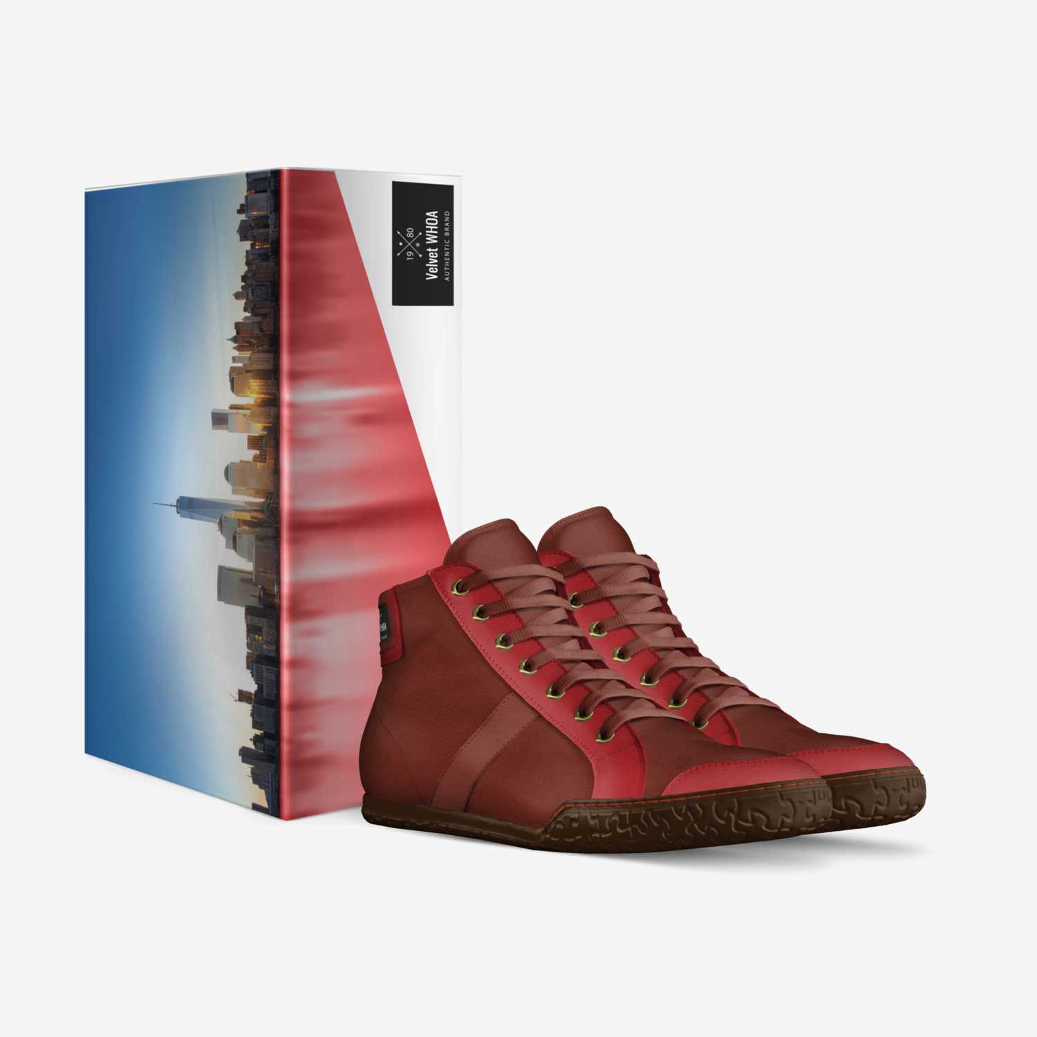 Velvet WHOA custom made in Italy shoes by Shantae Esannason | Box view