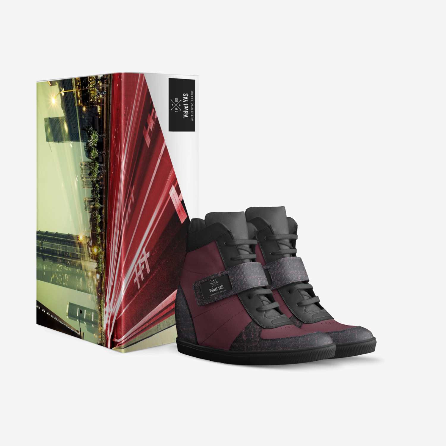 Velvet YAS custom made in Italy shoes by Shantae Esannason | Box view