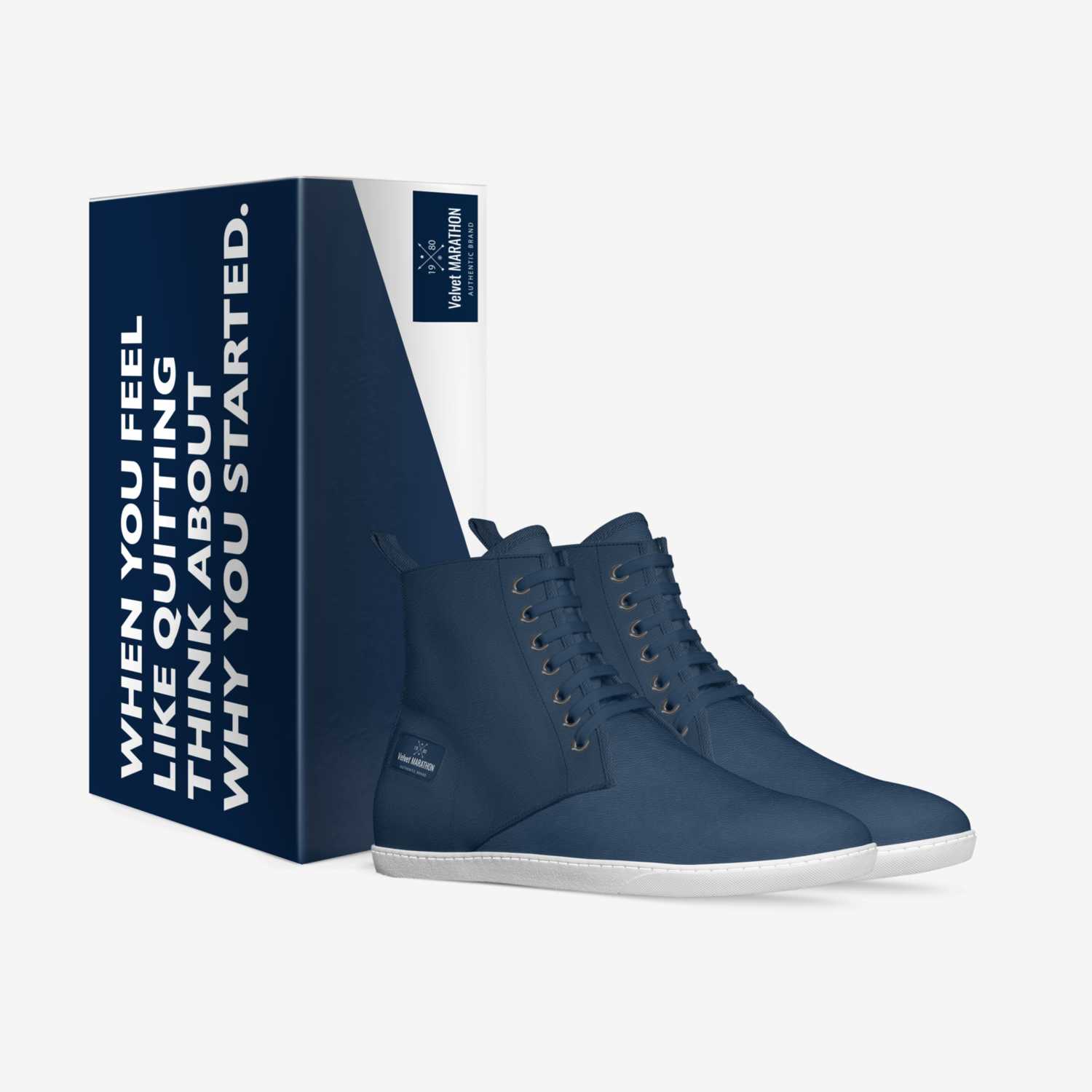 Velvet MARATHON custom made in Italy shoes by Shantae Esannason | Box view