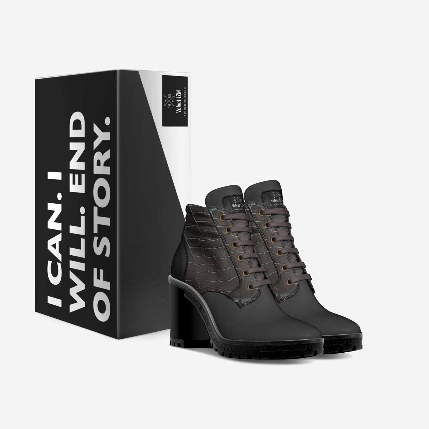Velvet IZM custom made in Italy shoes by Shantae Esannason | Box view