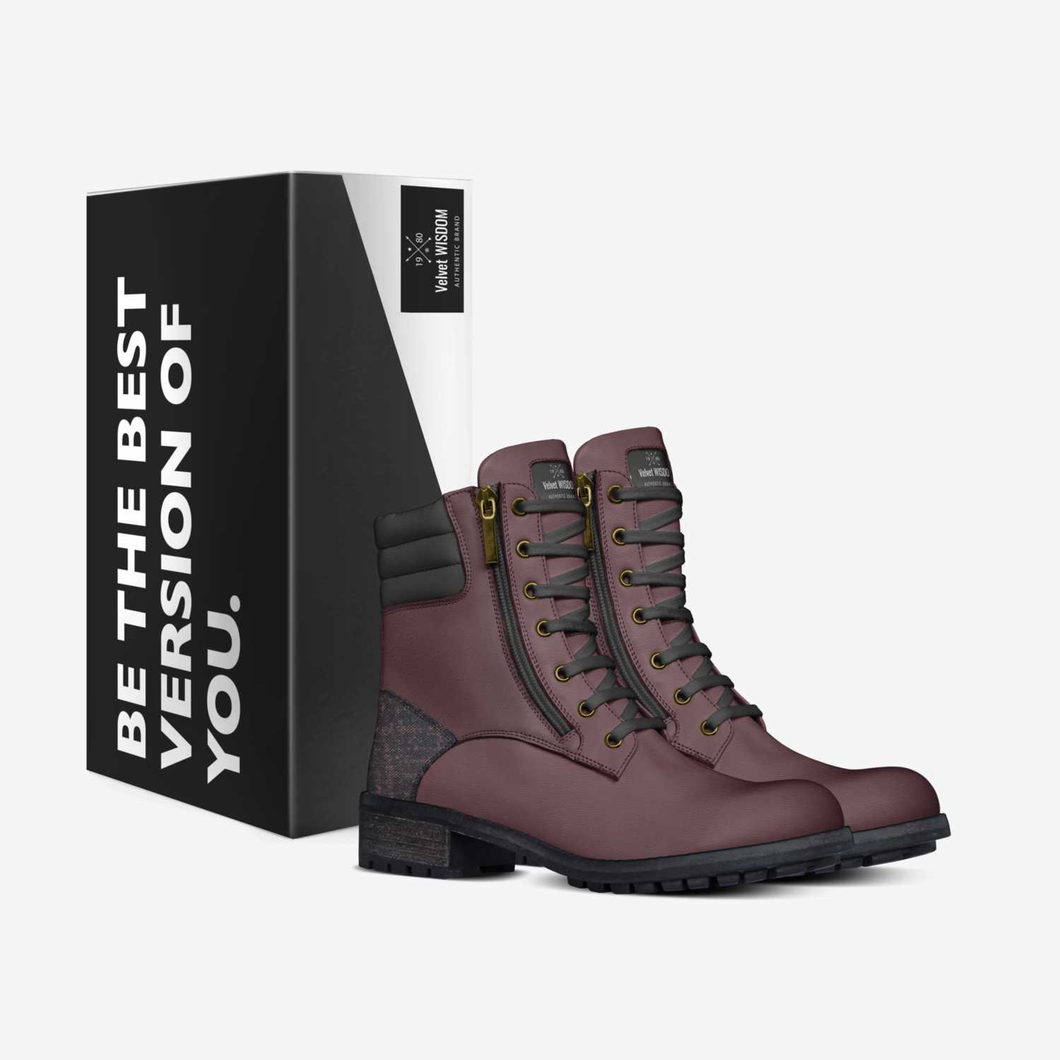 Velvet WISDOM custom made in Italy shoes by Shantae Esannason | Box view