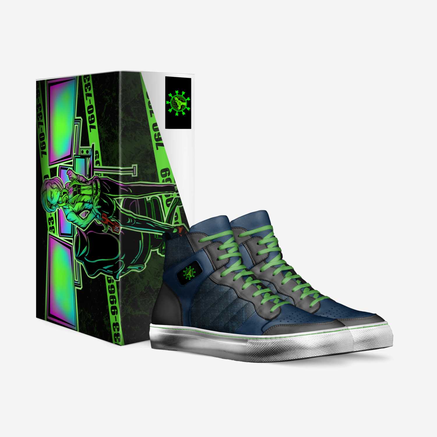 Phreaker Sneaker custom made in Italy shoes by Kat Valentine | Box view