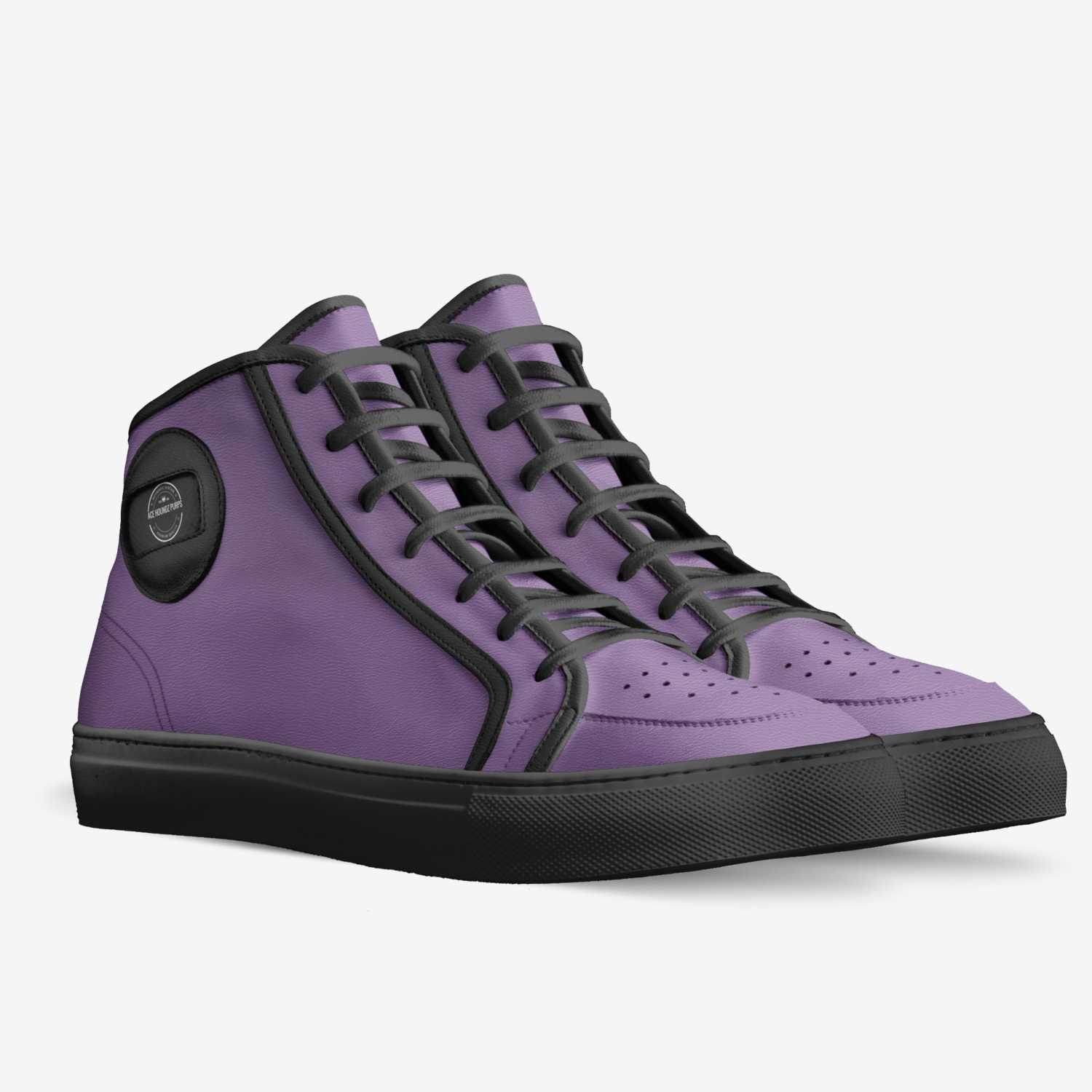 Ace Houndz Purps custom made in Italy shoes by Joshua Wheaton Gold6ixes | Double view