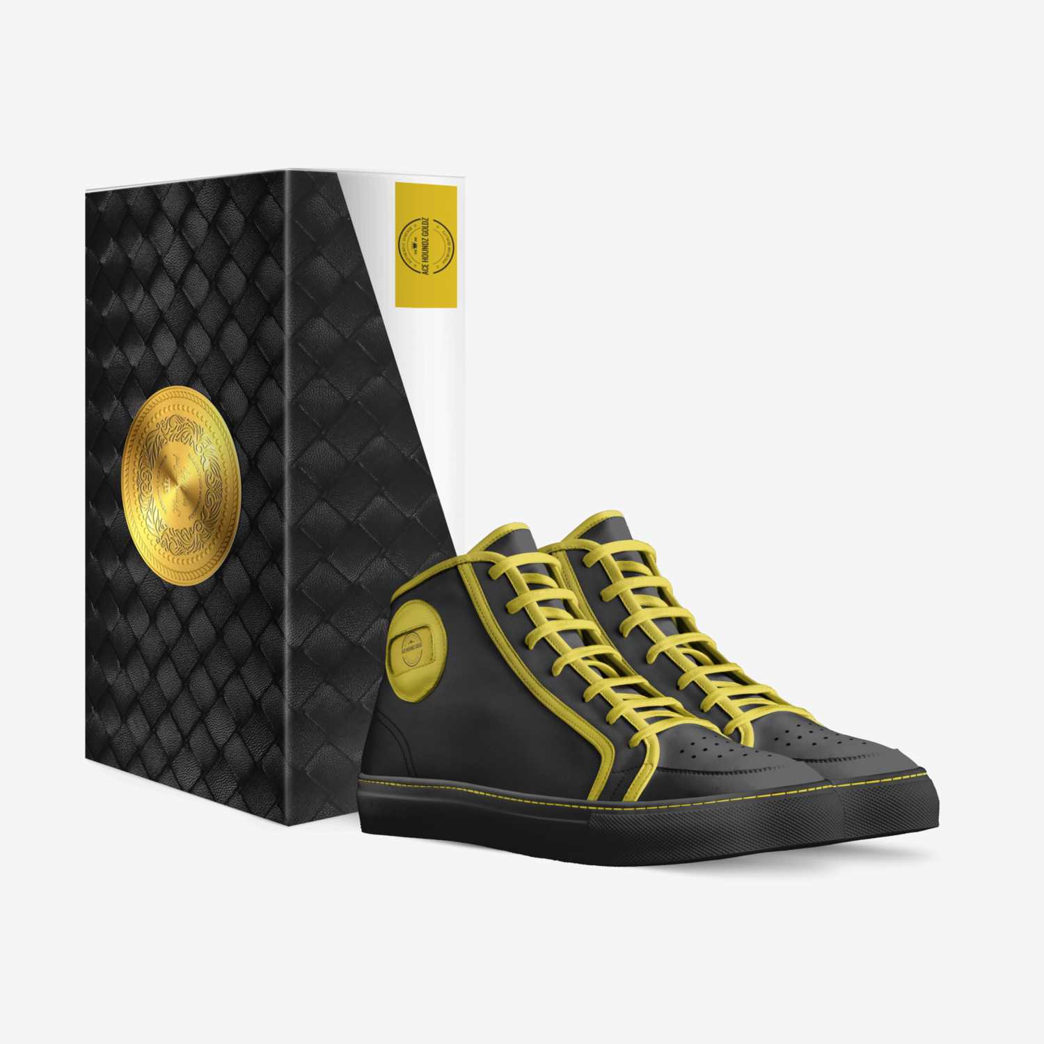 Ace Houndz Goldz custom made in Italy shoes by Joshua Wheaton Gold6ixes | Box view