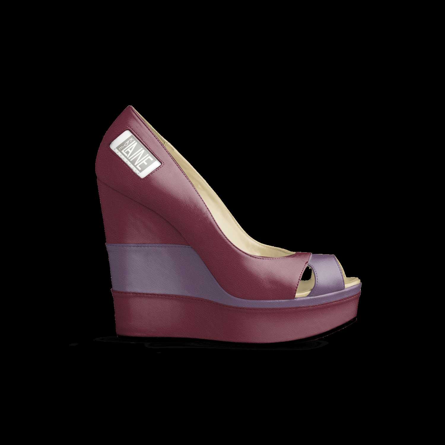 Maroon wedge sale