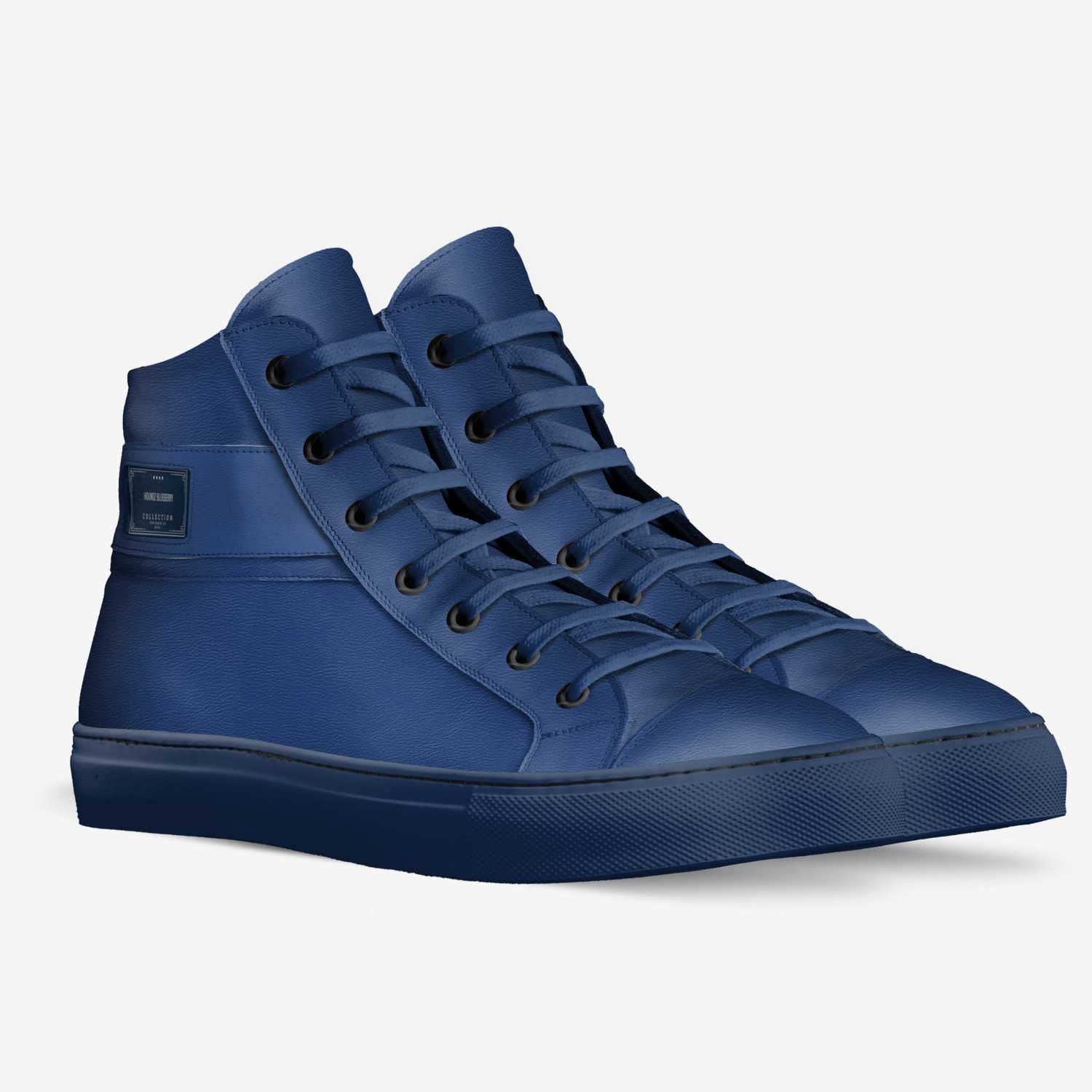 Houndz blueberry custom made in Italy shoes by Joshua Wheaton Gold6ixes | Double view