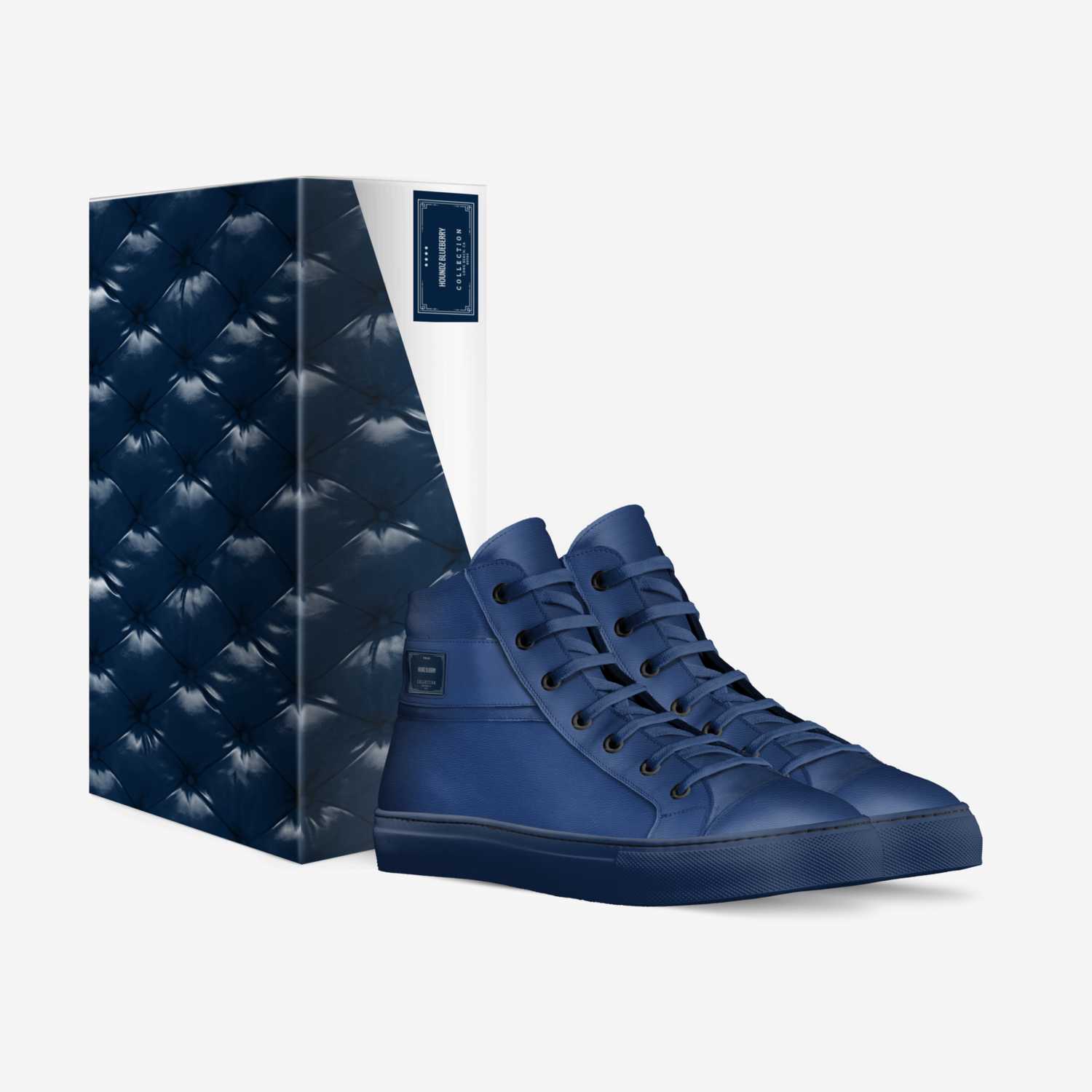 Houndz blueberry custom made in Italy shoes by Joshua Wheaton Gold6ixes | Box view