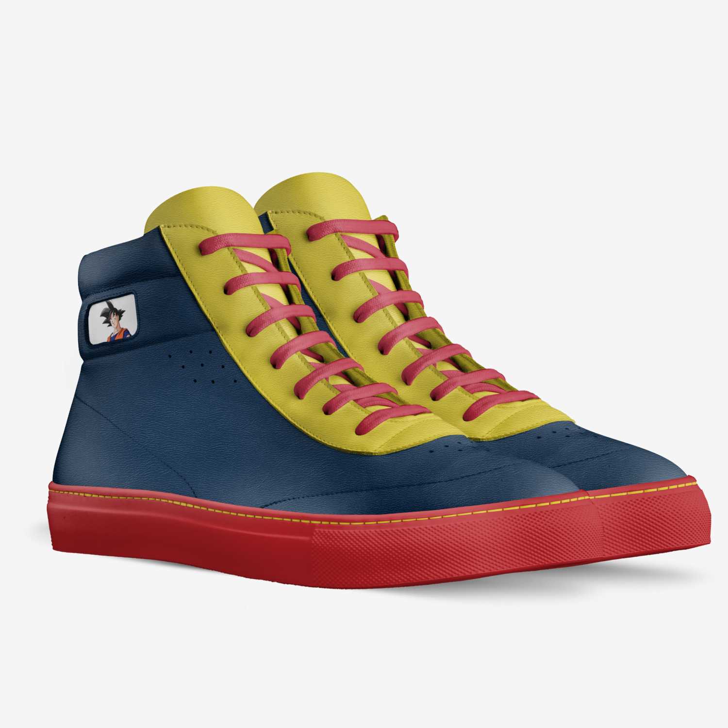 goku  custom made in Italy shoes by Leslie Blas | Double view