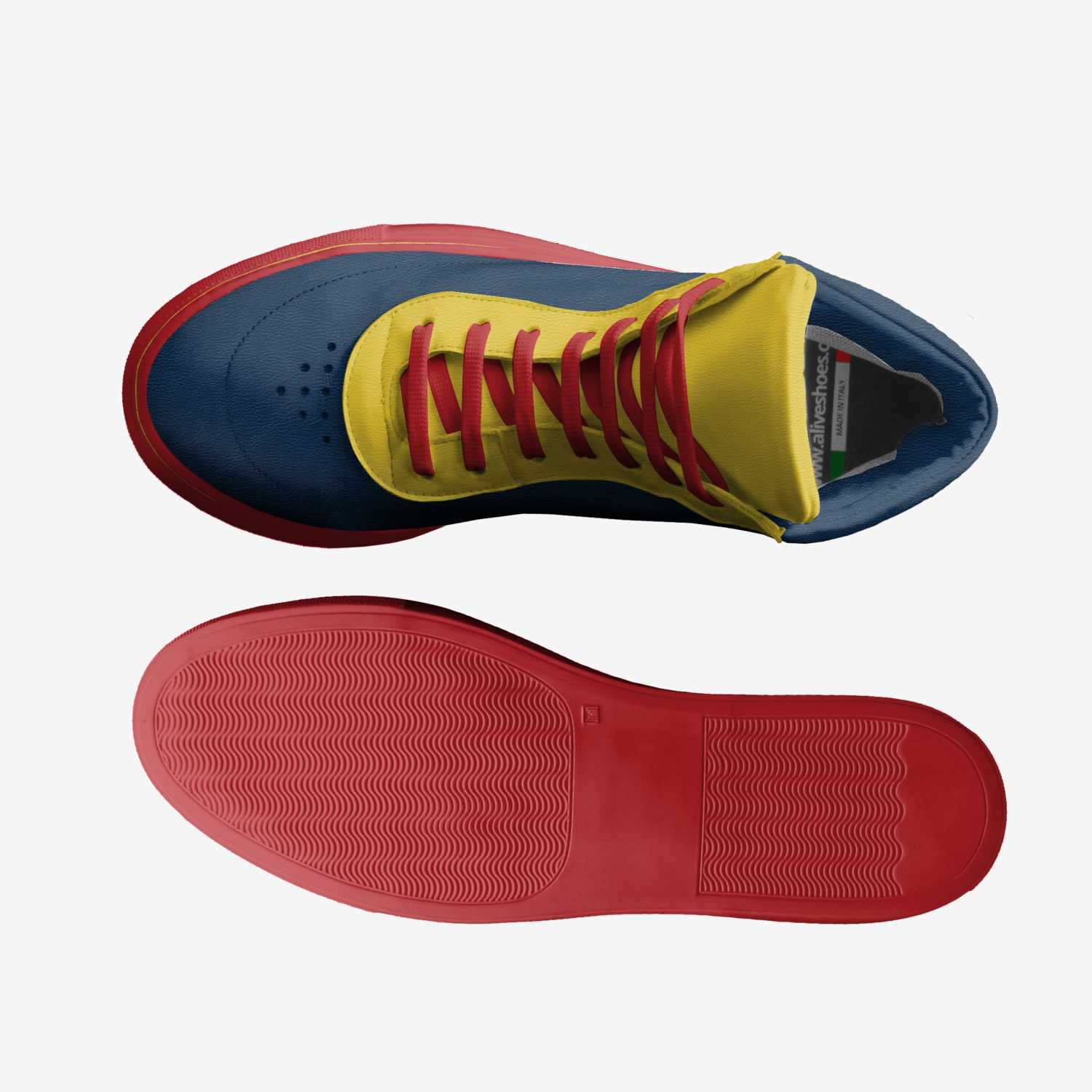 goku  custom made in Italy shoes by Leslie Blas | Top view