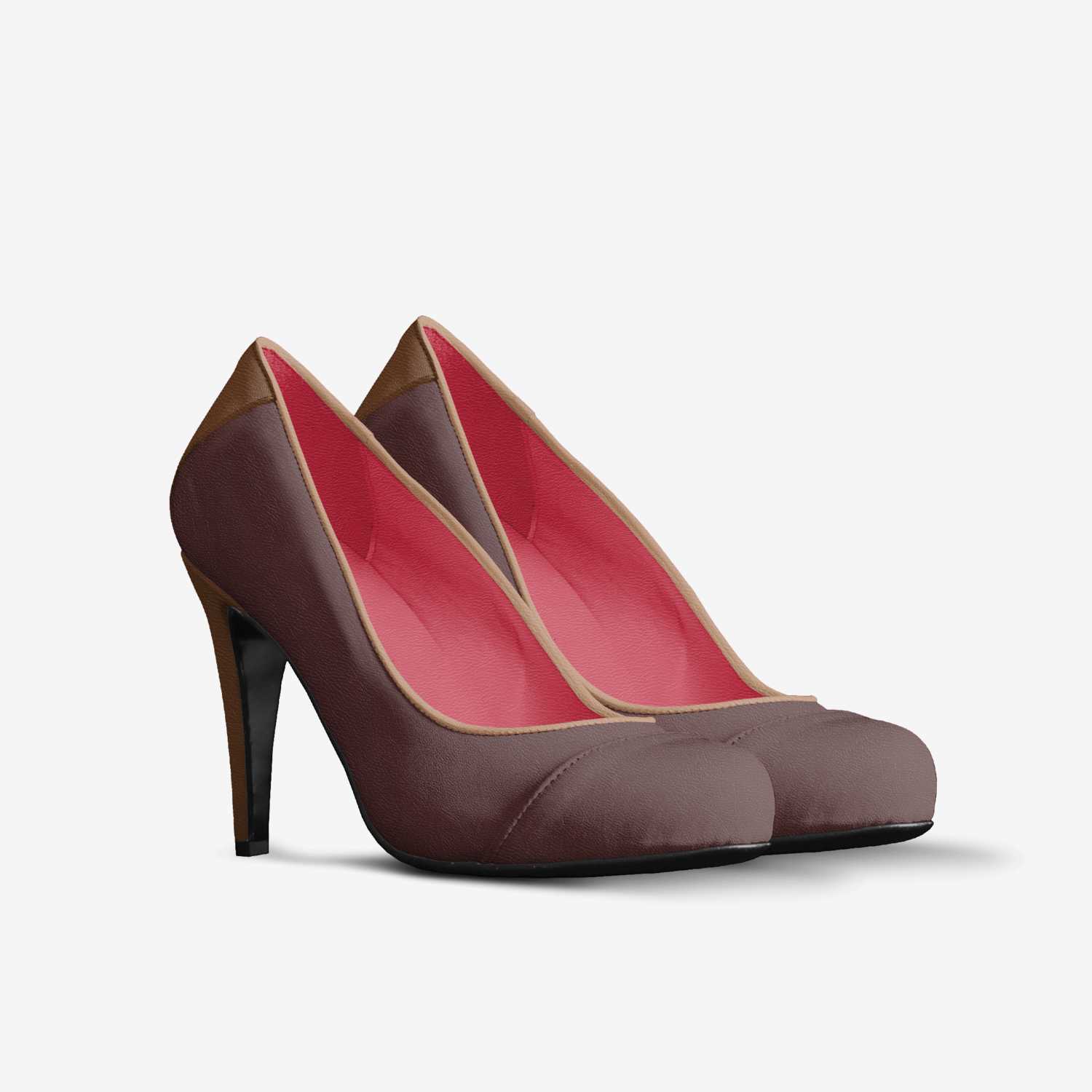 Queen Red custom made in Italy shoes by Teresa L Berger | Double view