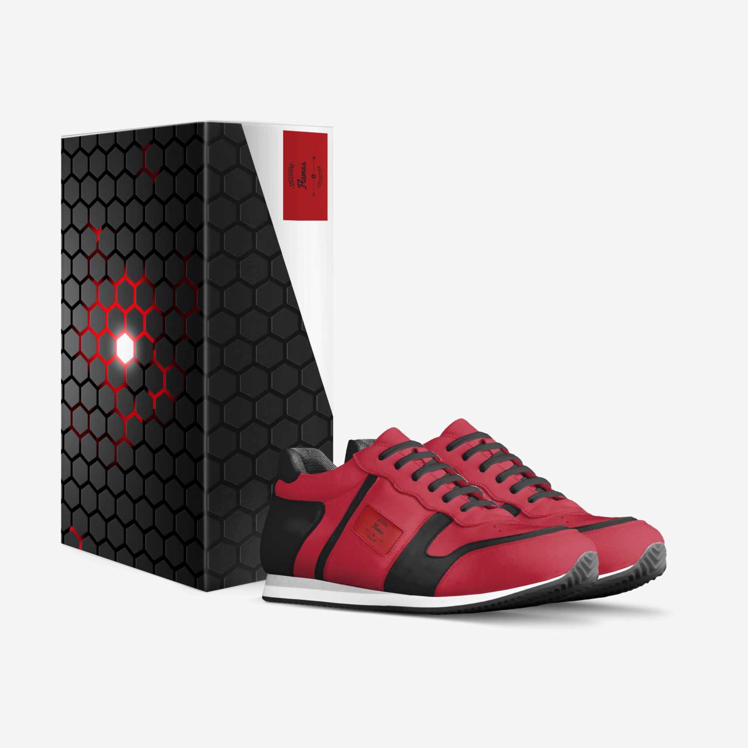 Flames custom made in Italy shoes by Johnanthony vanwallendael | Box view
