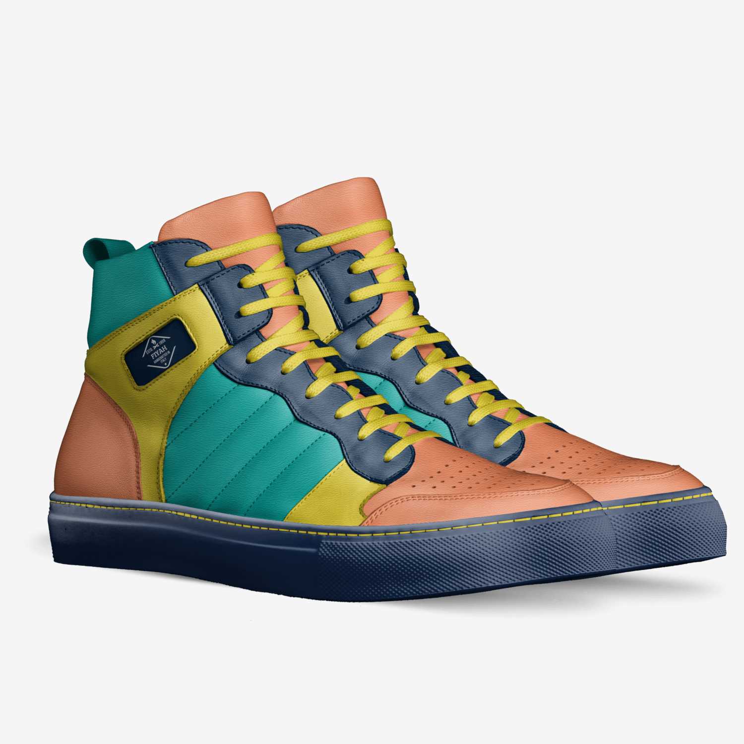 FIYAH custom made in Italy shoes by Eric E-stylz Santiago | Double view