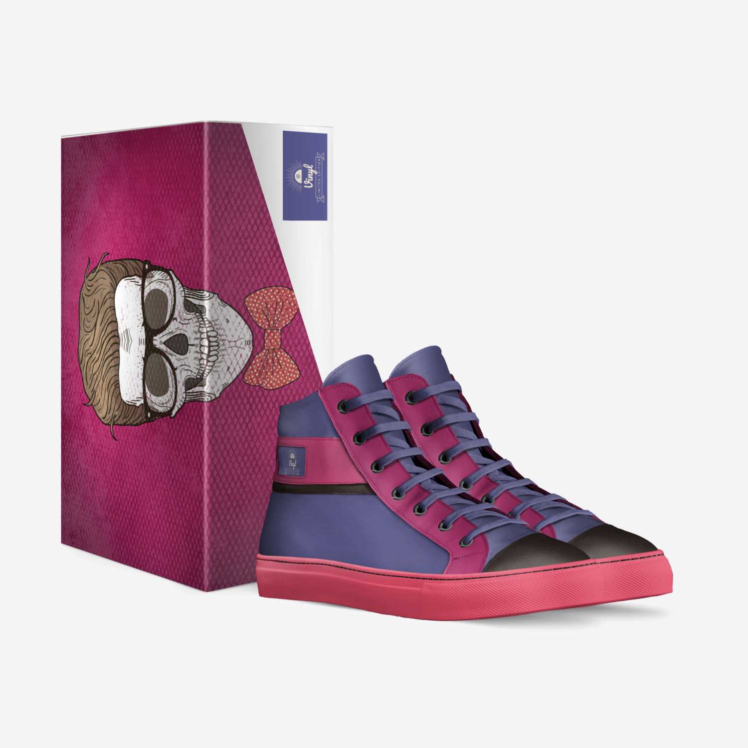 Vinyl custom made in Italy shoes by Clayton Borders | Box view