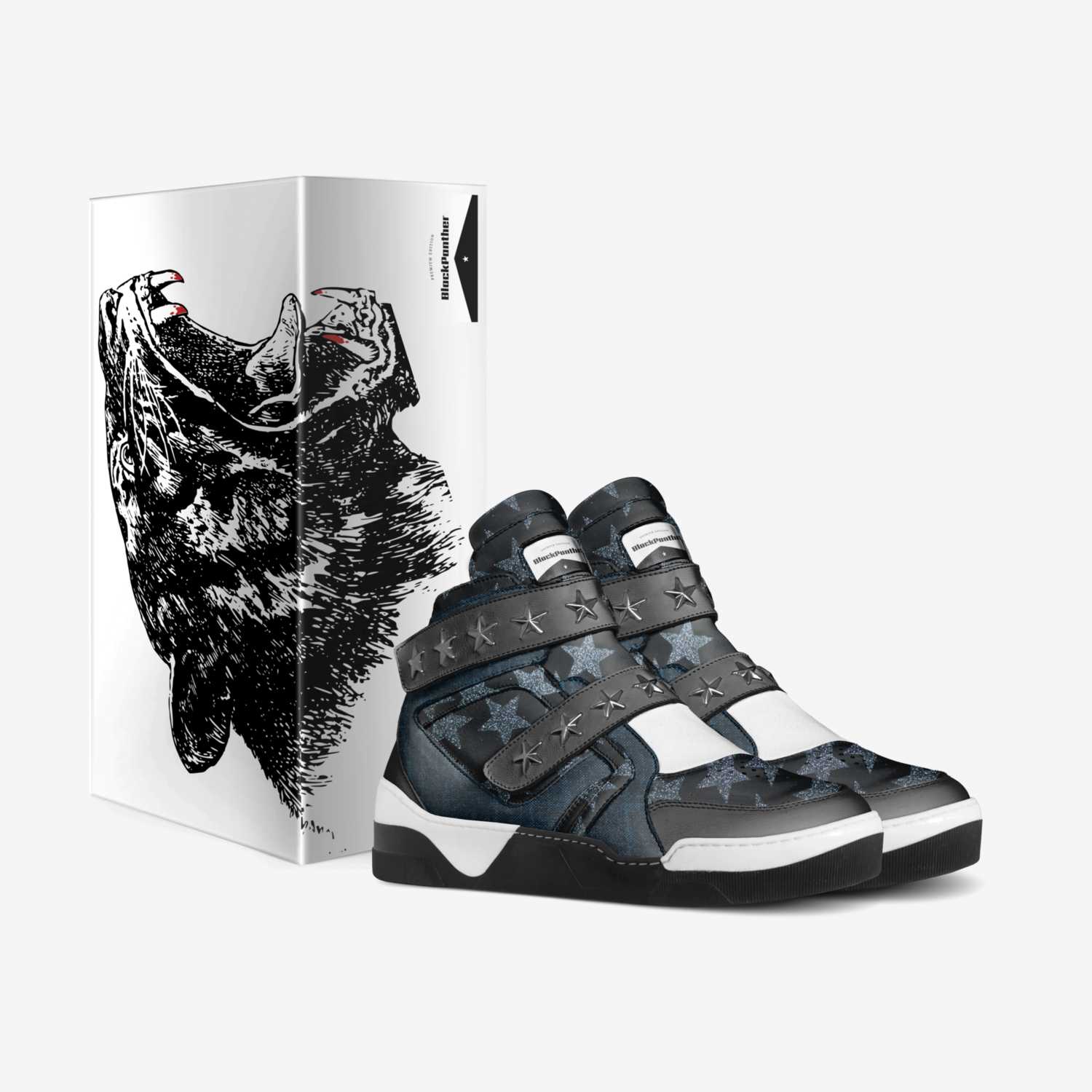 BlackPanther custom made in Italy shoes by Strike Your Sporting Side | Box view