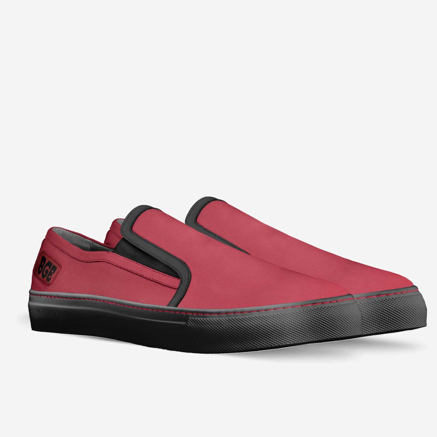 Smooth Red custom made in Italy shoes by Being Great Every Day | Double view