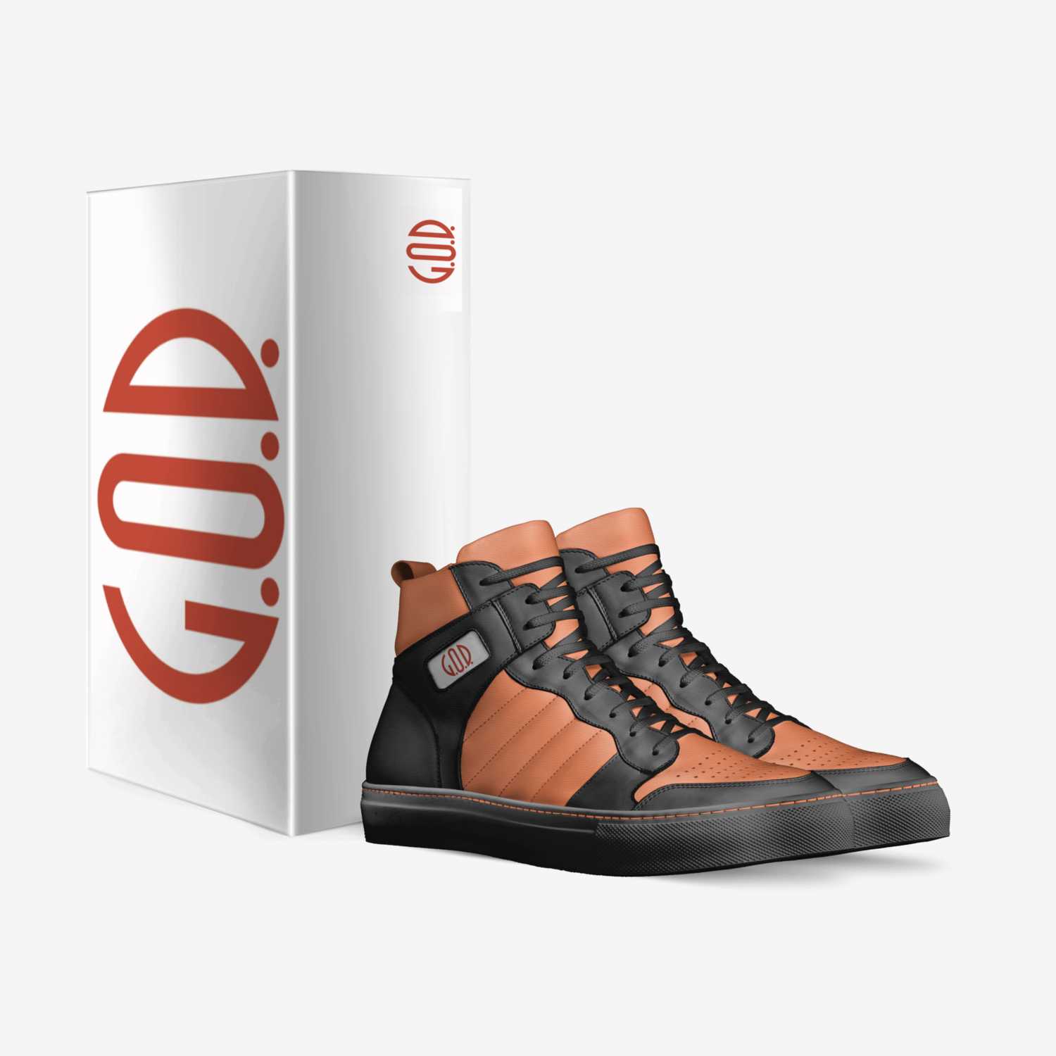 Pumpkin custom made in Italy shoes by G.O.D. | Box view