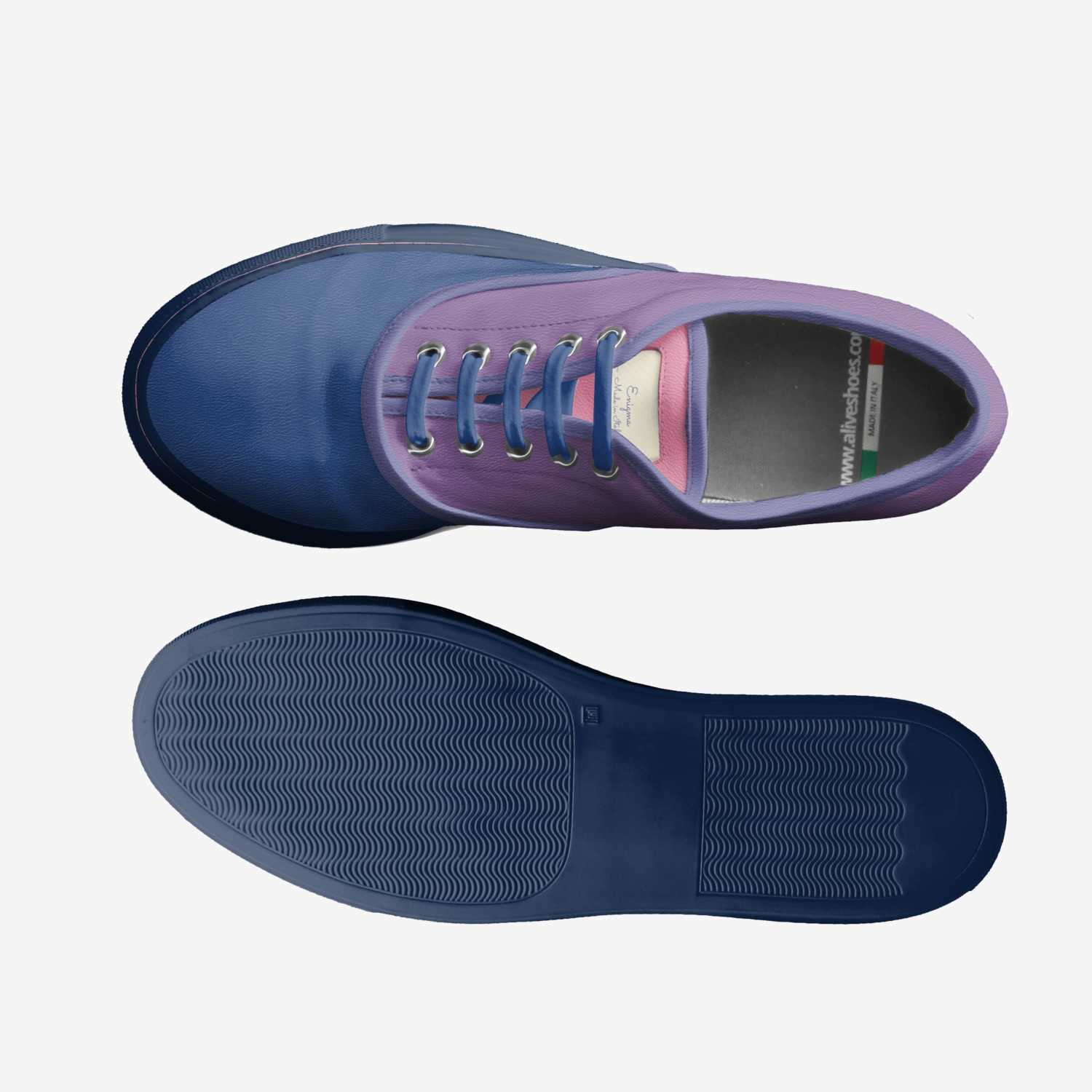 Enigma custom made in Italy shoes by Danielle Blackwell | Top view
