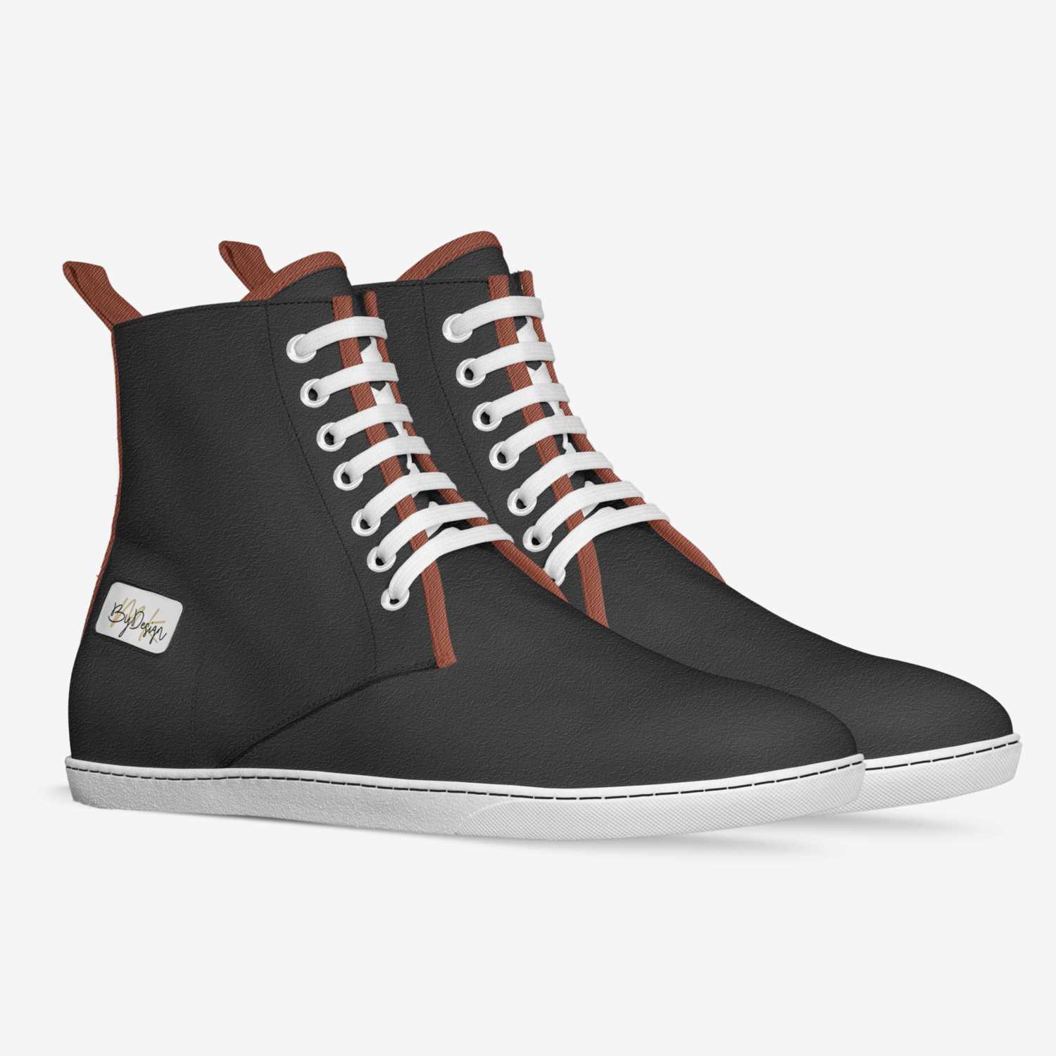 The Black Hightop custom made in Italy shoes by Merlin Kothari | Double view