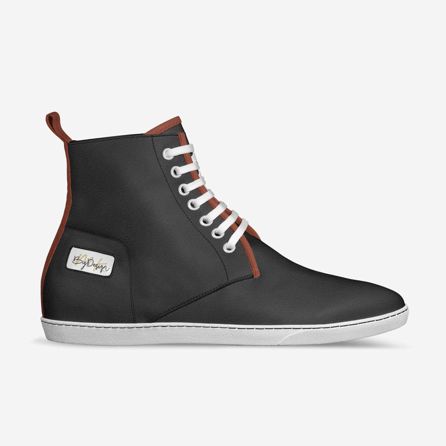 The Black Hightop custom made in Italy shoes by Merlin Kothari | Side view