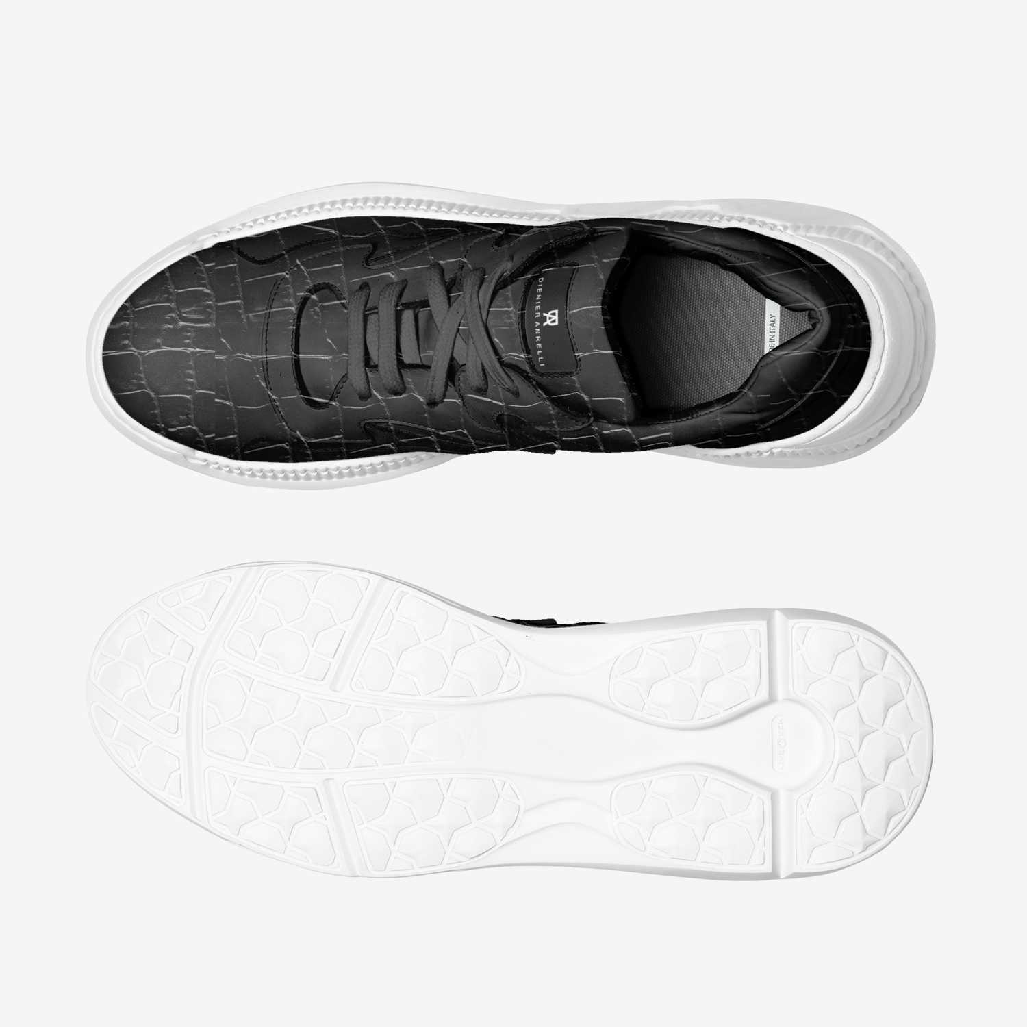 Big Steppers (B/W) custom made classic skaters Big Steppers (B/W) artisan made in Italy shoes by Dienier Anrelli
