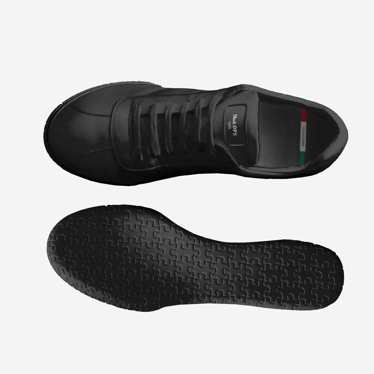 Black OP'S artisan made in Italy shoes by Lamar Copeland
