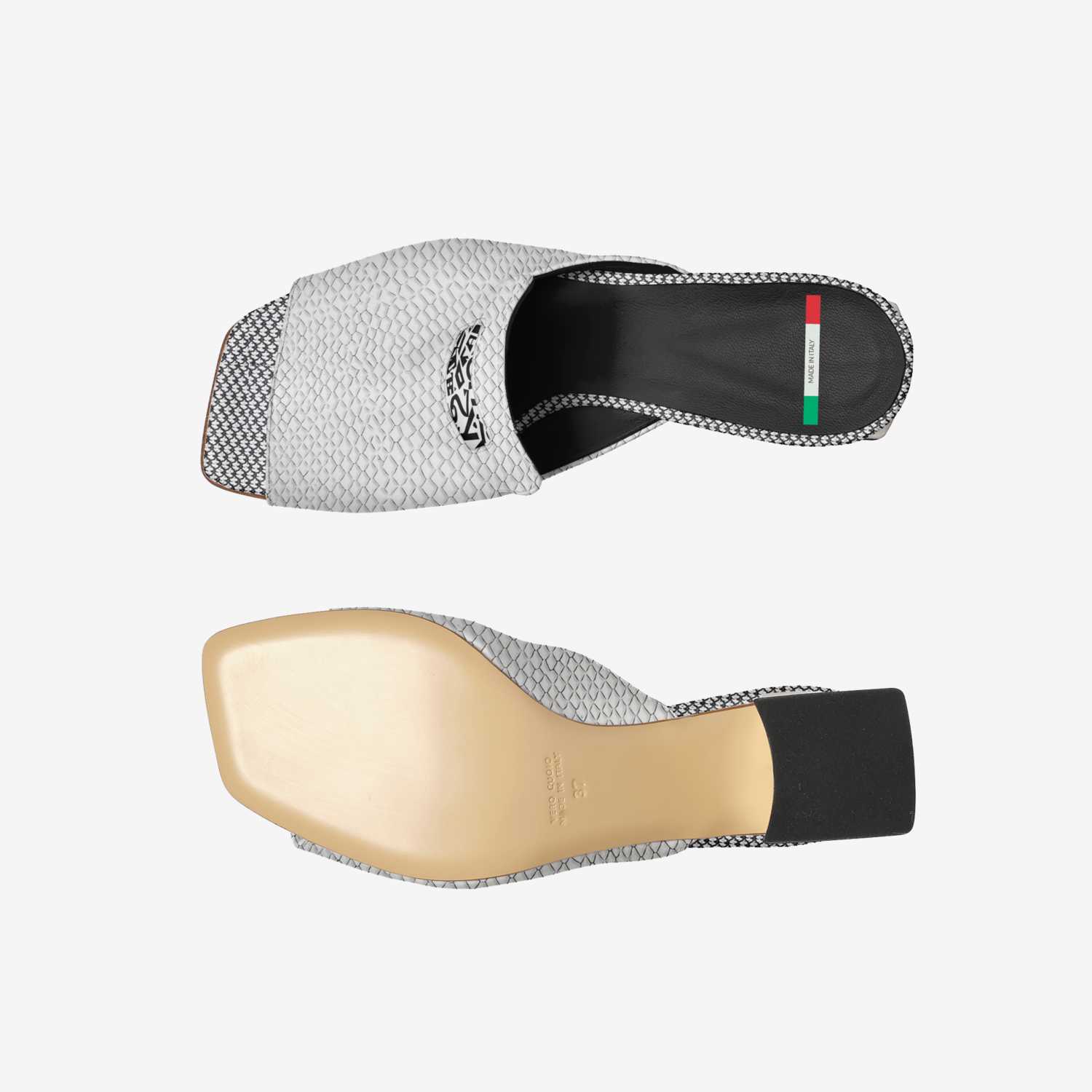 Black White Summer custom made classic skaters Black White Summer artisan made in Italy shoes by Desiree Sims