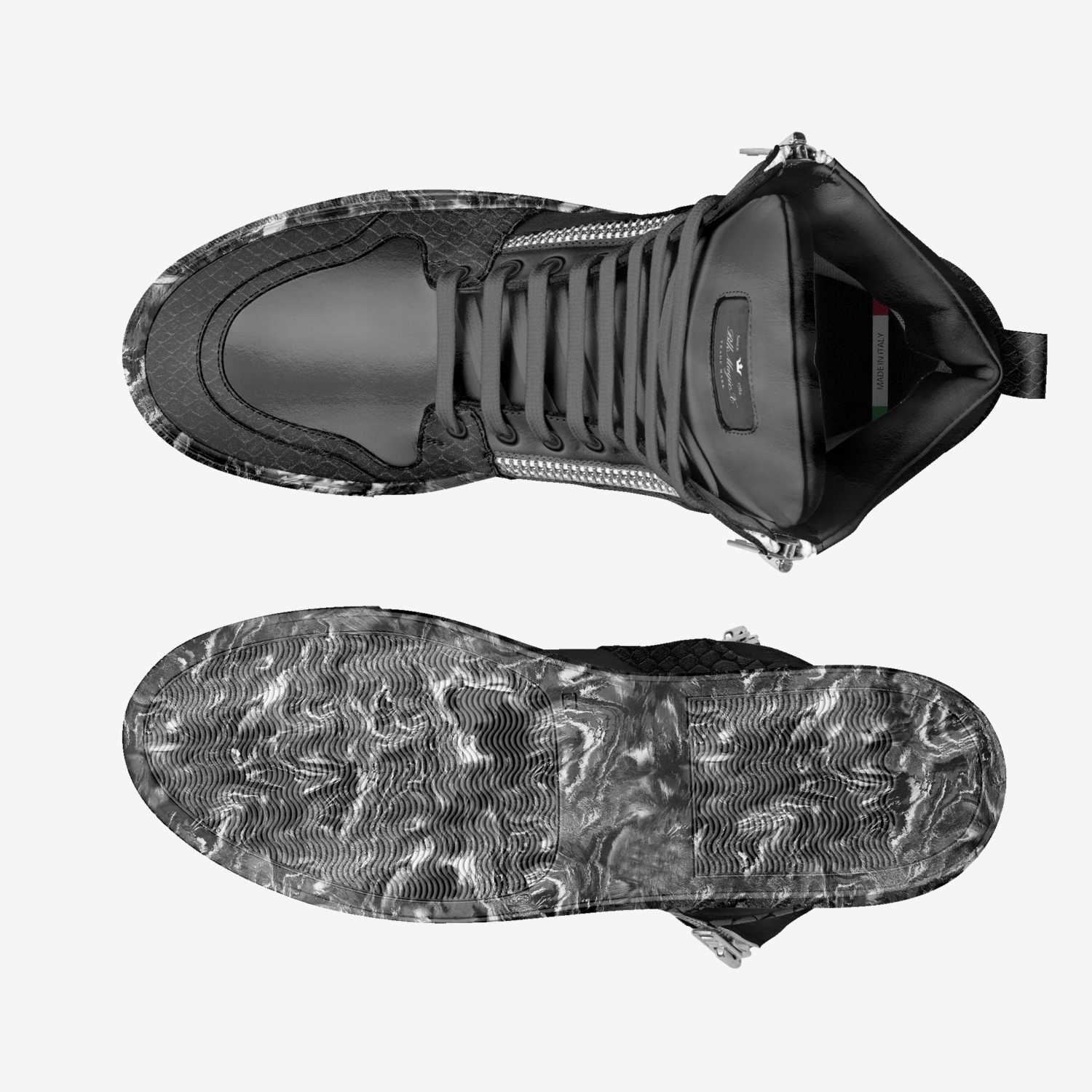 BlkMagicX custom made classic skaters BlkMagicX artisan made in Italy shoes by Issac Wright