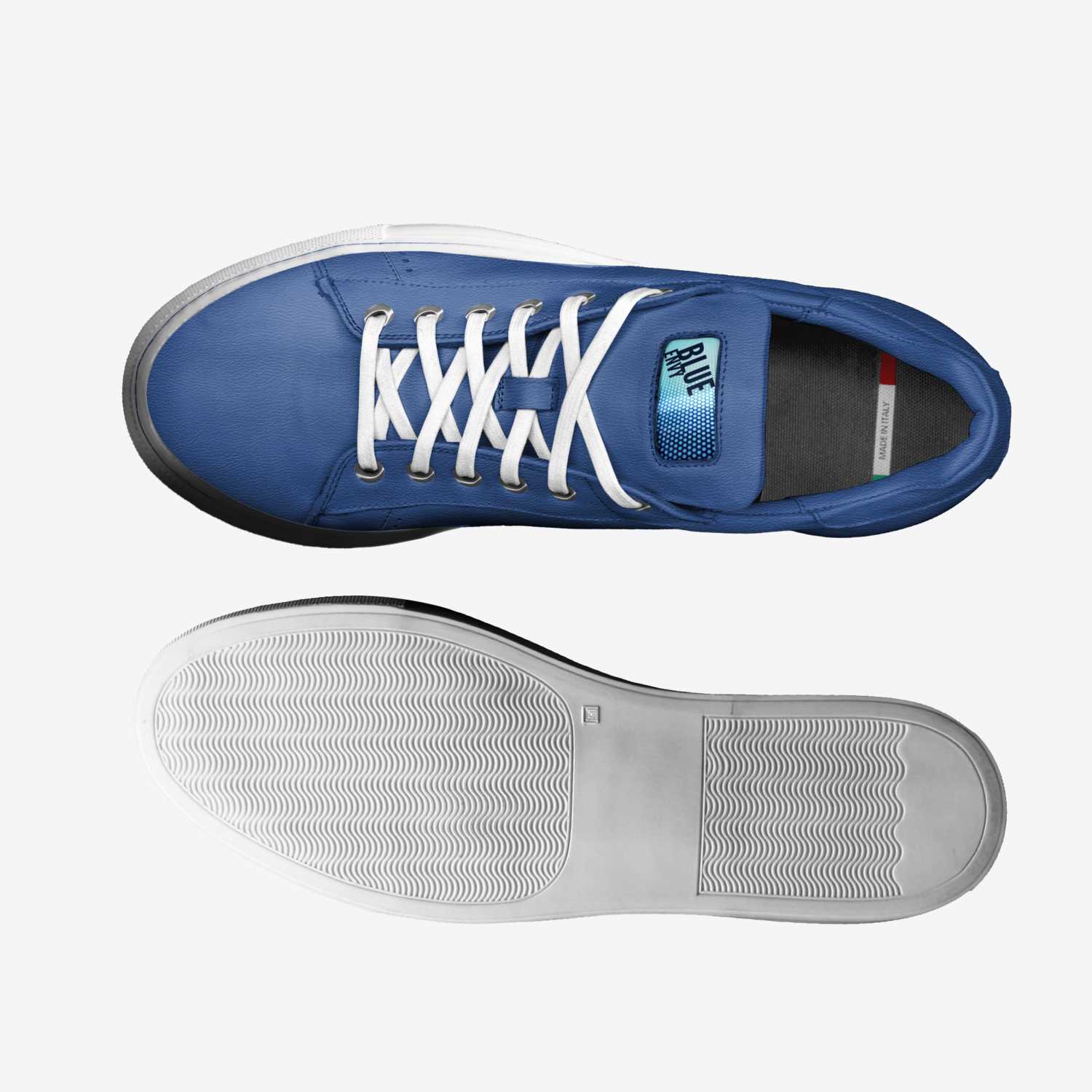 Blue Envy custom made classic skaters Blue Envy artisan made in Italy shoes by Michale Giovanni
