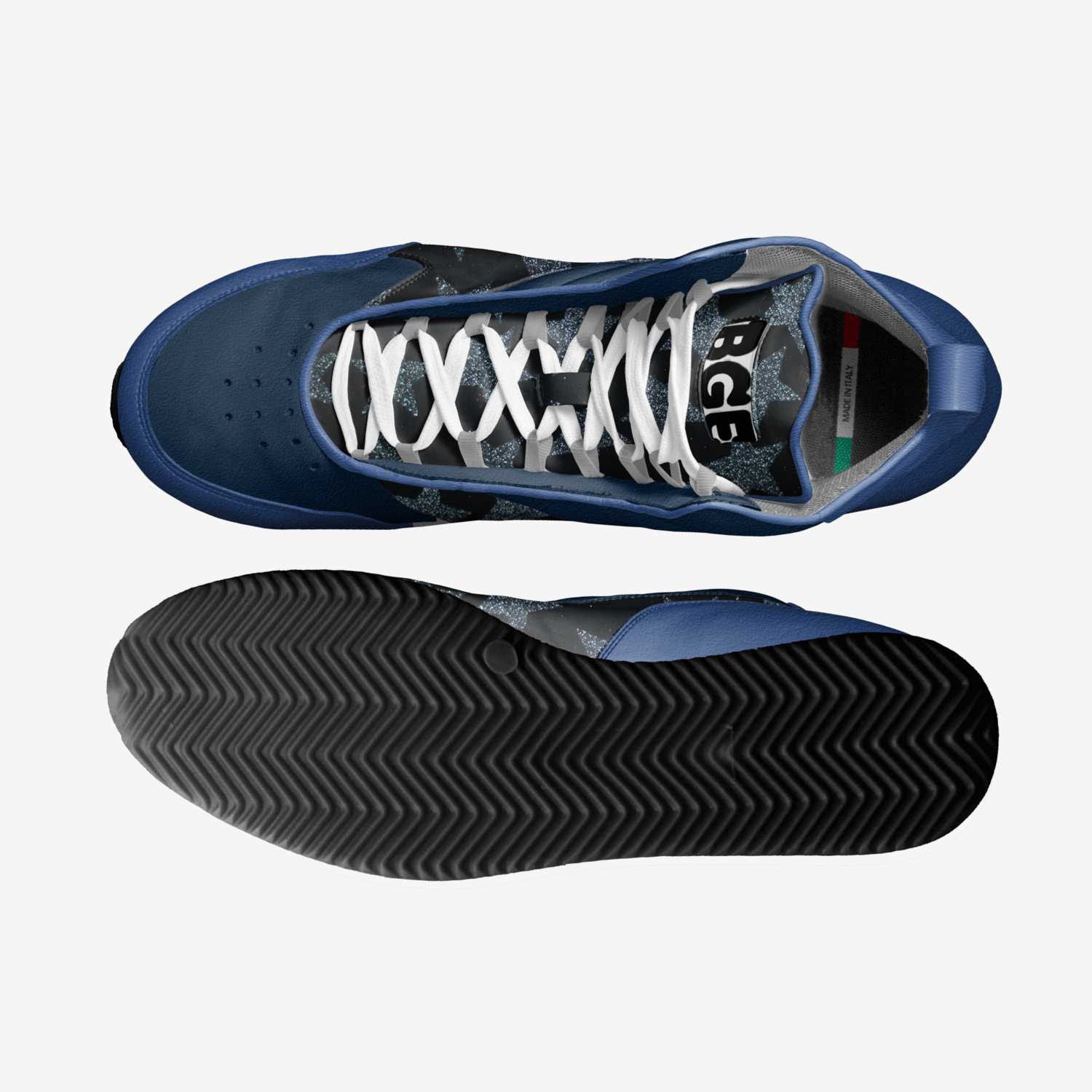 Blue Stars Istinto custom made classic skaters Blue Stars Istinto artisan made in Italy shoes by Being Great Every Day